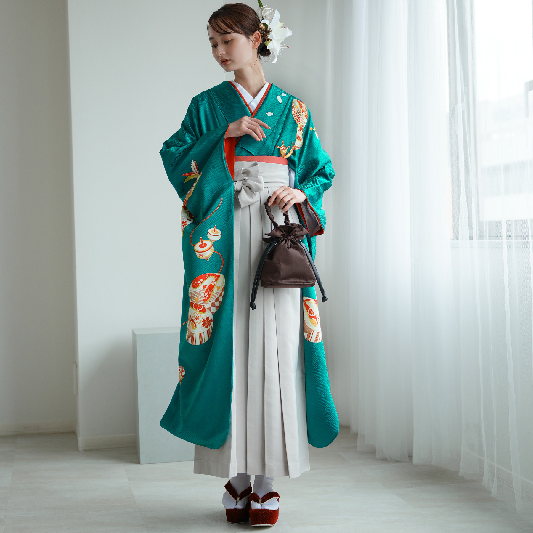 振袖+袴 18点セット（ kimono hakama ）