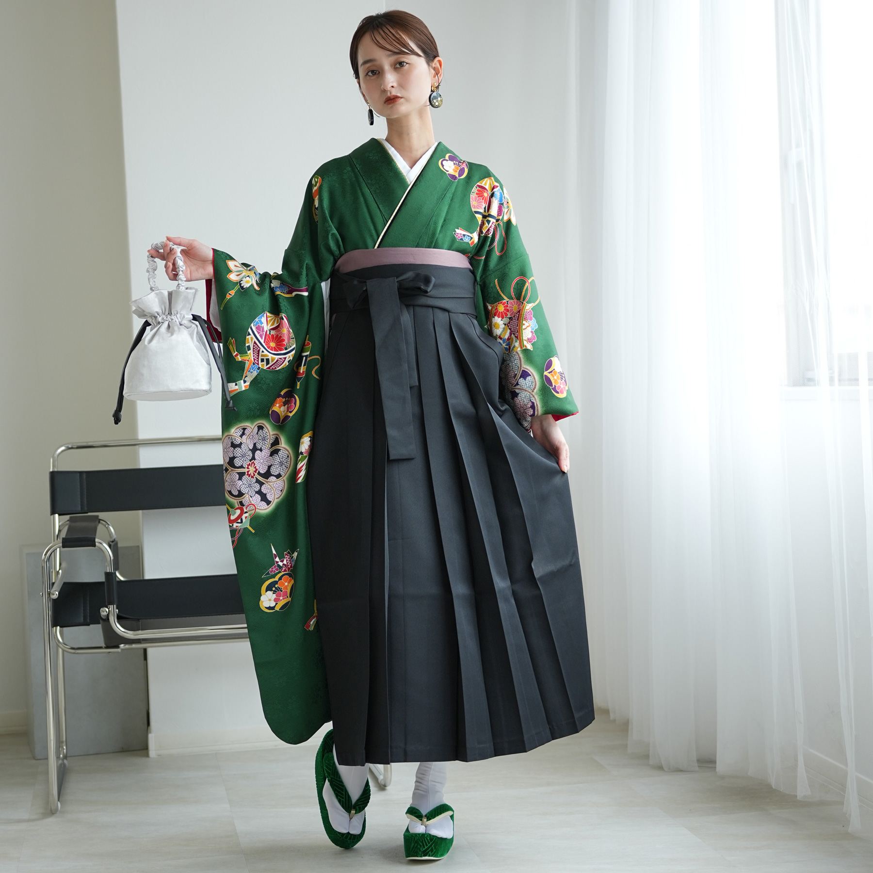 袴 レンタル 卒業式 18点セット クラシカル...の詳細画像3