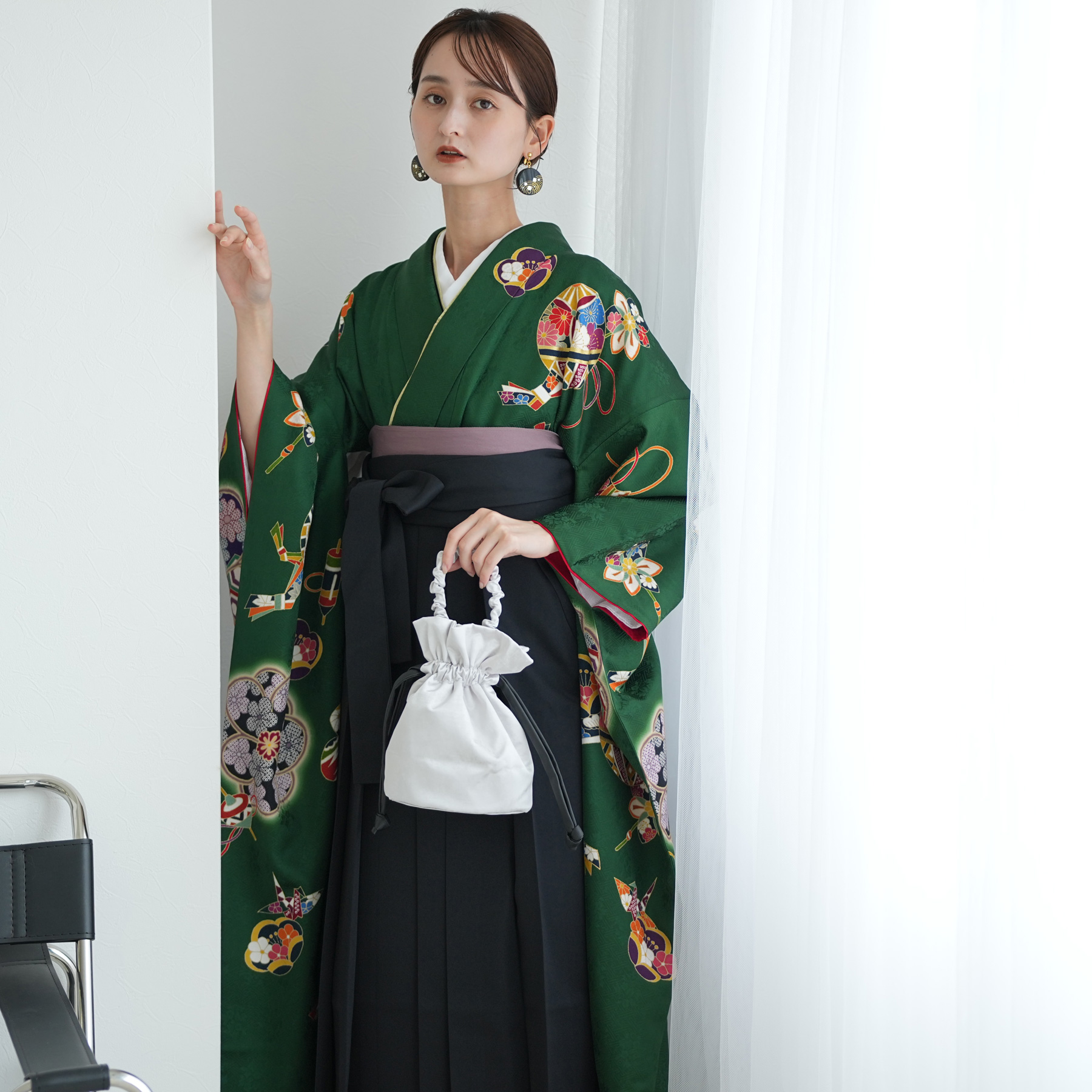 振袖+袴 18点セット（ kimono hakama ）