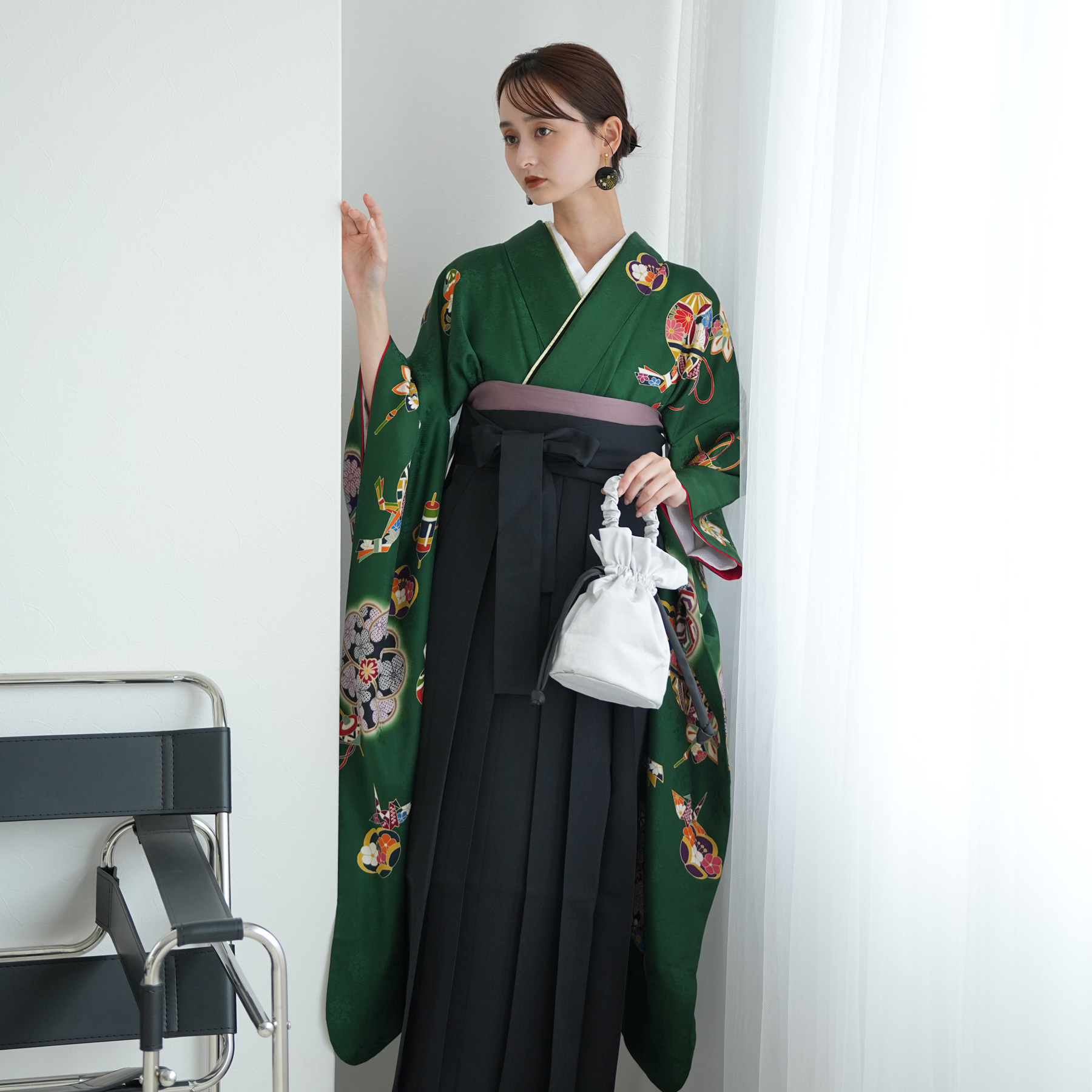 振袖+袴 18点セット（ kimono hakama ）