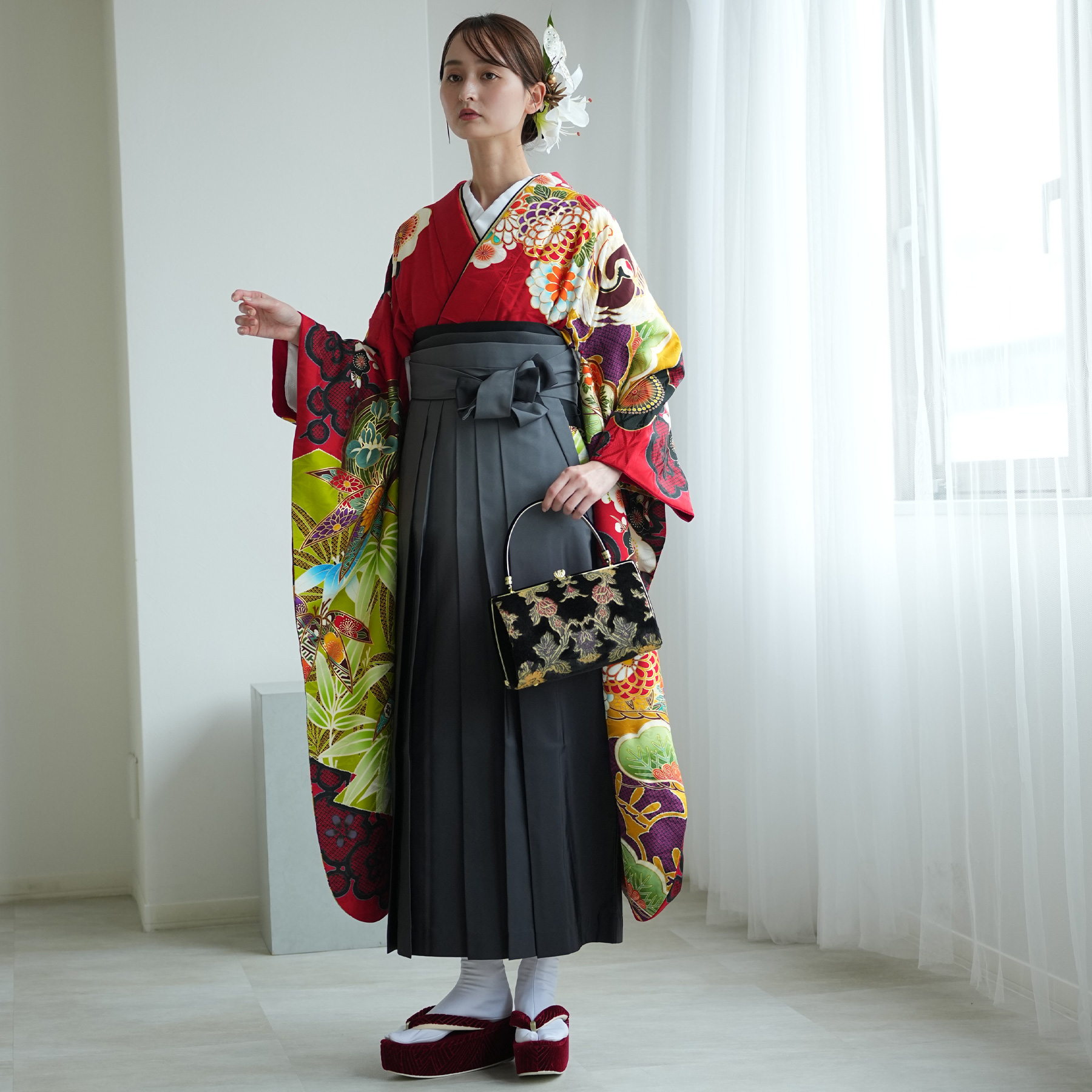 振袖+袴 18点セット（ kimono hakama ）