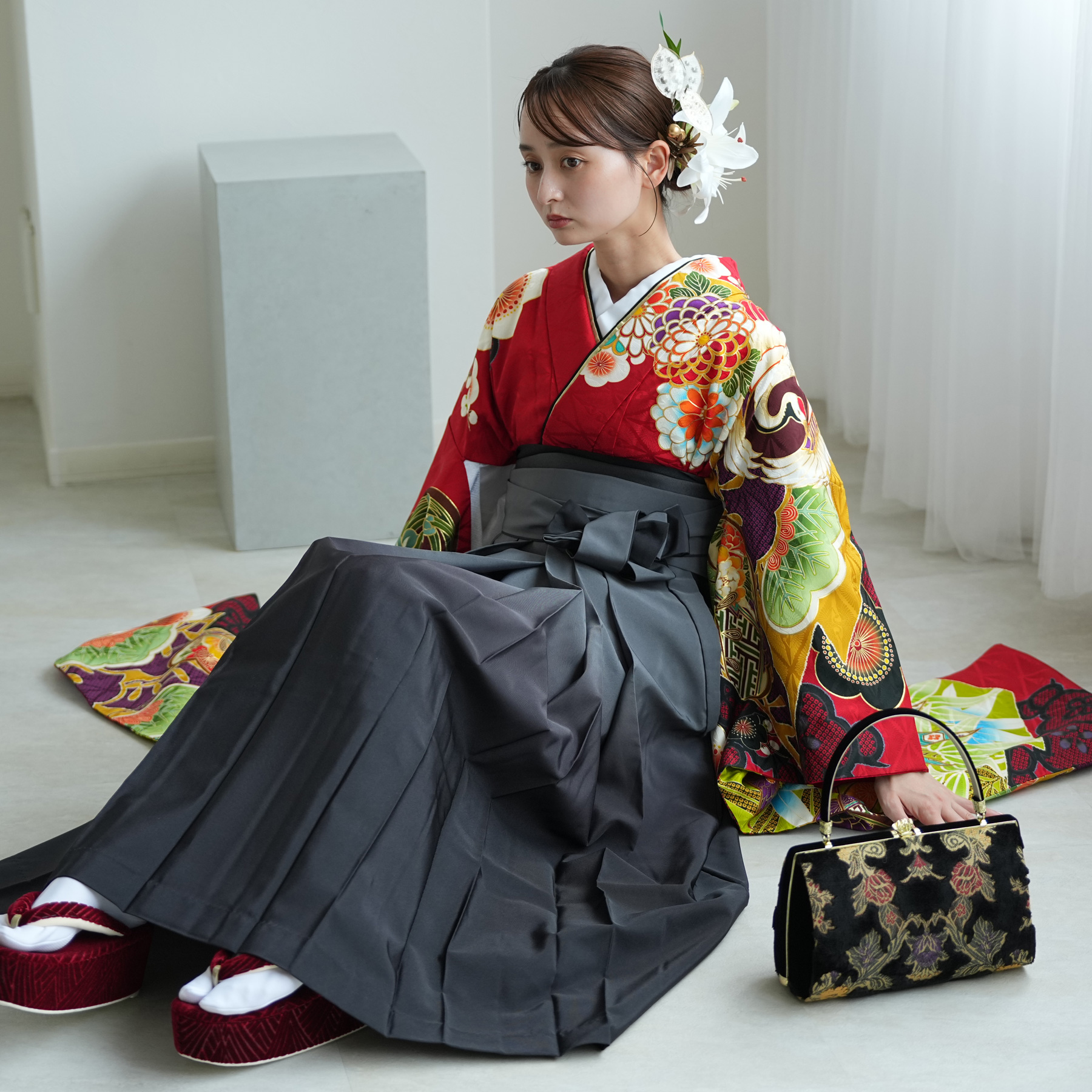 振袖+袴 18点セット（ kimono hakama ）
