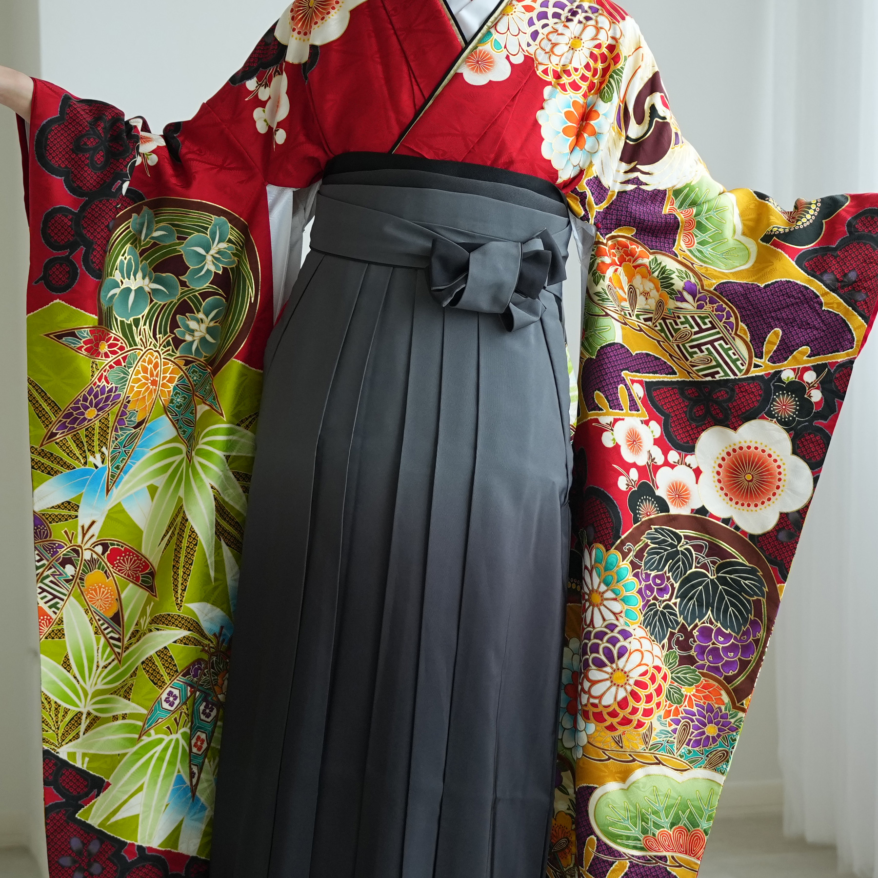 振袖+袴 18点セット（ kimono hakama ）