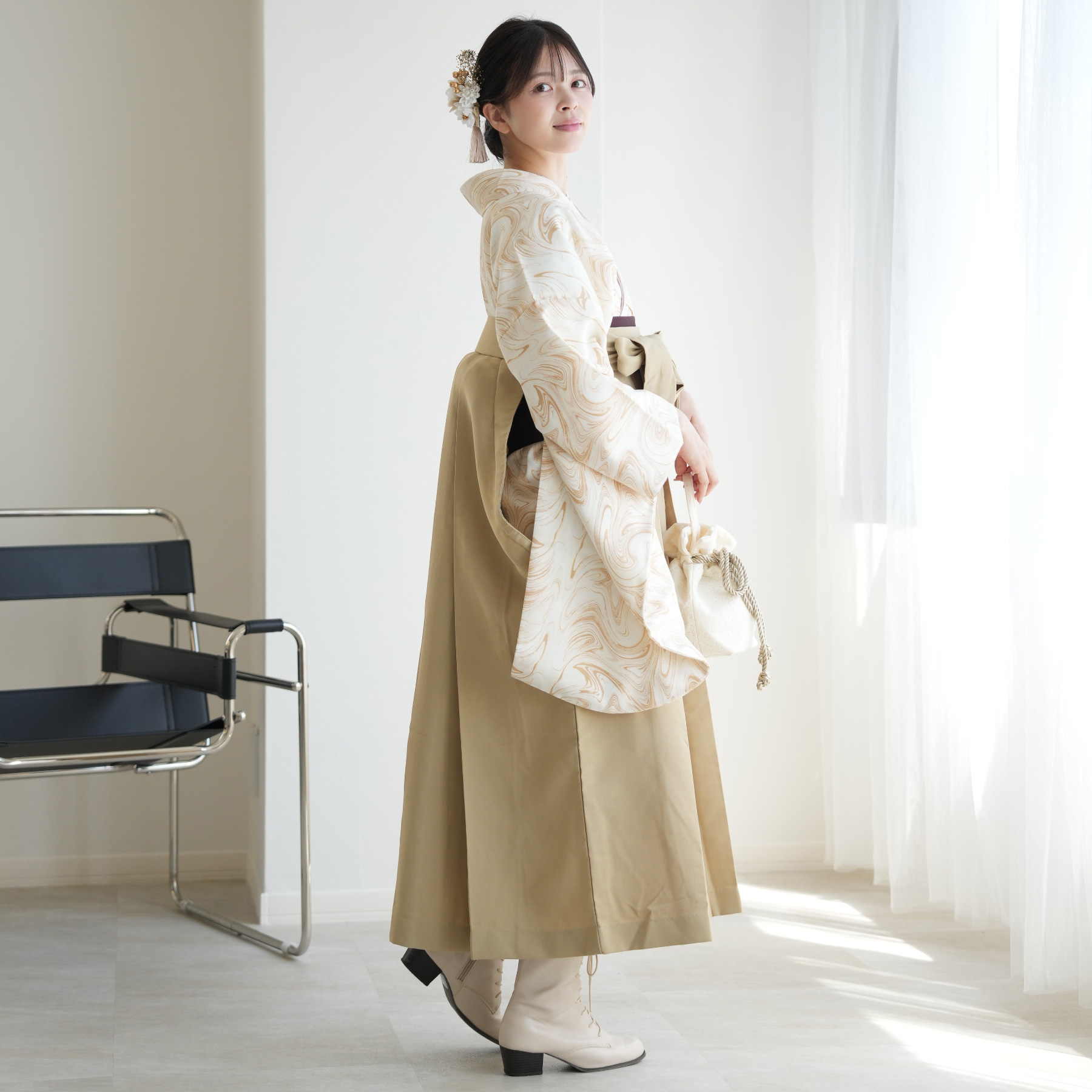 袴 レンタル 卒業式 袴 2尺袖着物 袴 17...の詳細画像4