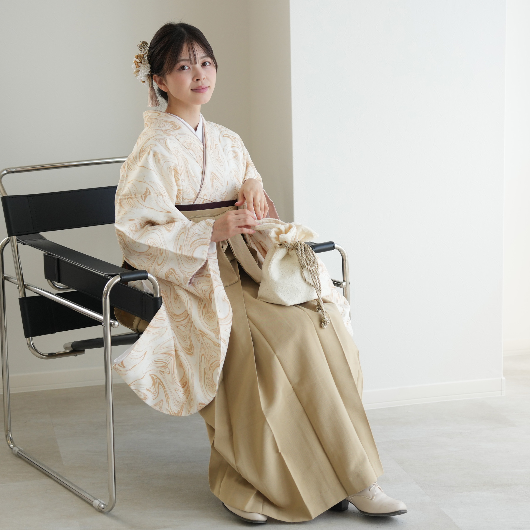 レディース2尺袖着物 袴 17点セット（バリエーションE）