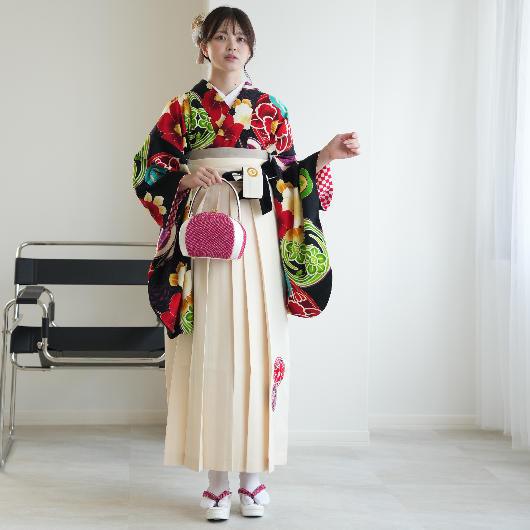 アンティークの着物と丸帯セット② 袴 レンタル 卒業式 2尺袖着物 17点セット モダンアンテナ 古典