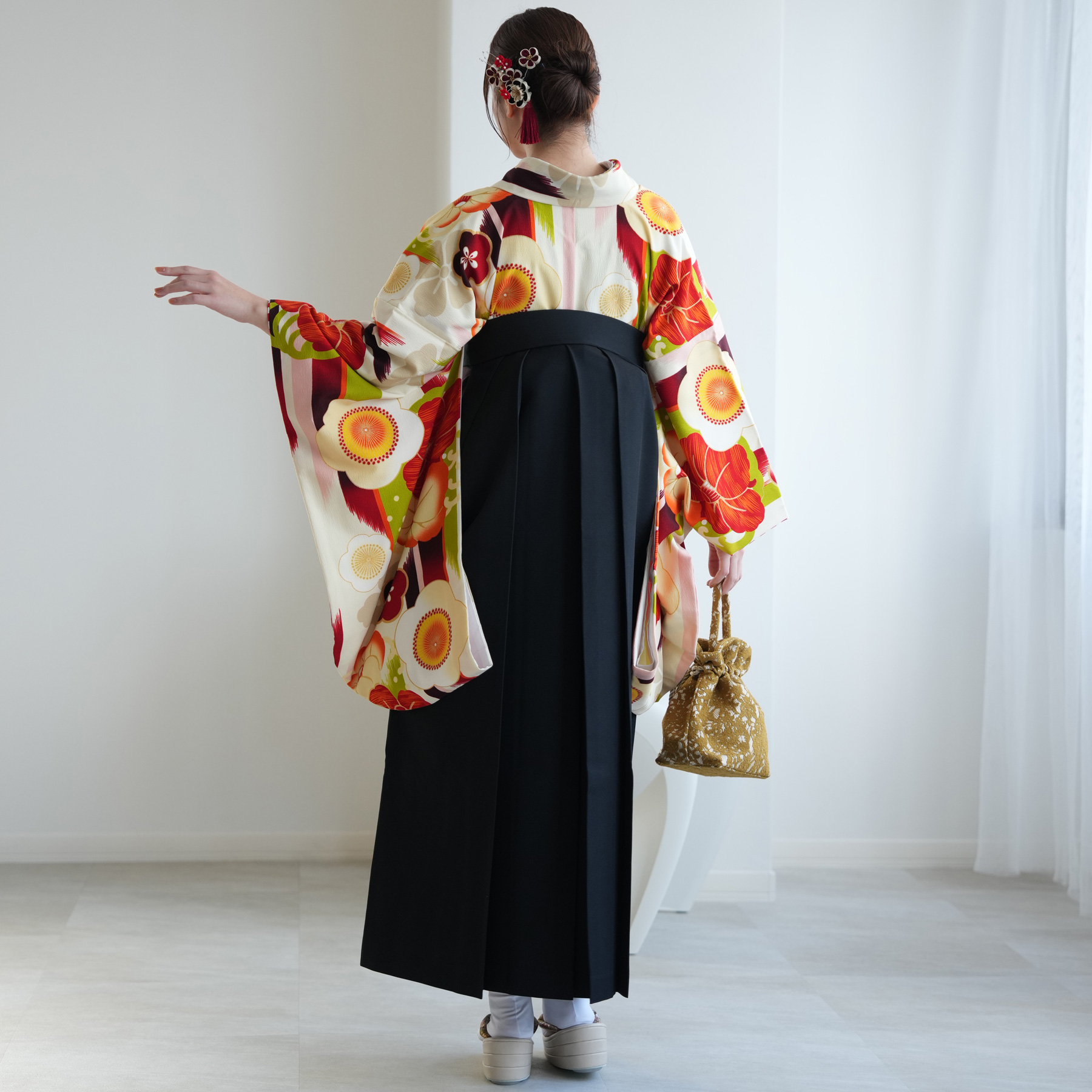袴 レンタル 卒業式 袴 2尺袖着物 袴 17...の詳細画像5