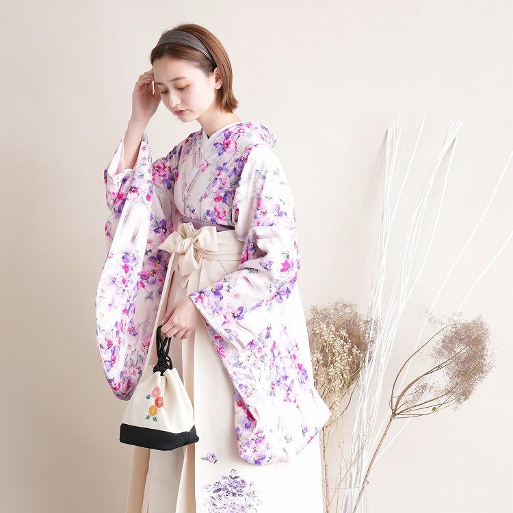 JILLSTUART 袴 着物 セット NISHIORI JILLSTUART ジルスチュアート 二尺袖 着物 袴 レンタル