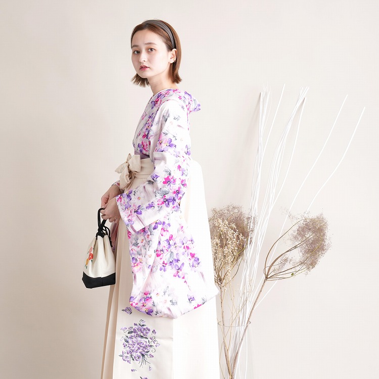 袴 レンタル 卒業式 2尺袖着物 17点セット JILL STUART ジル