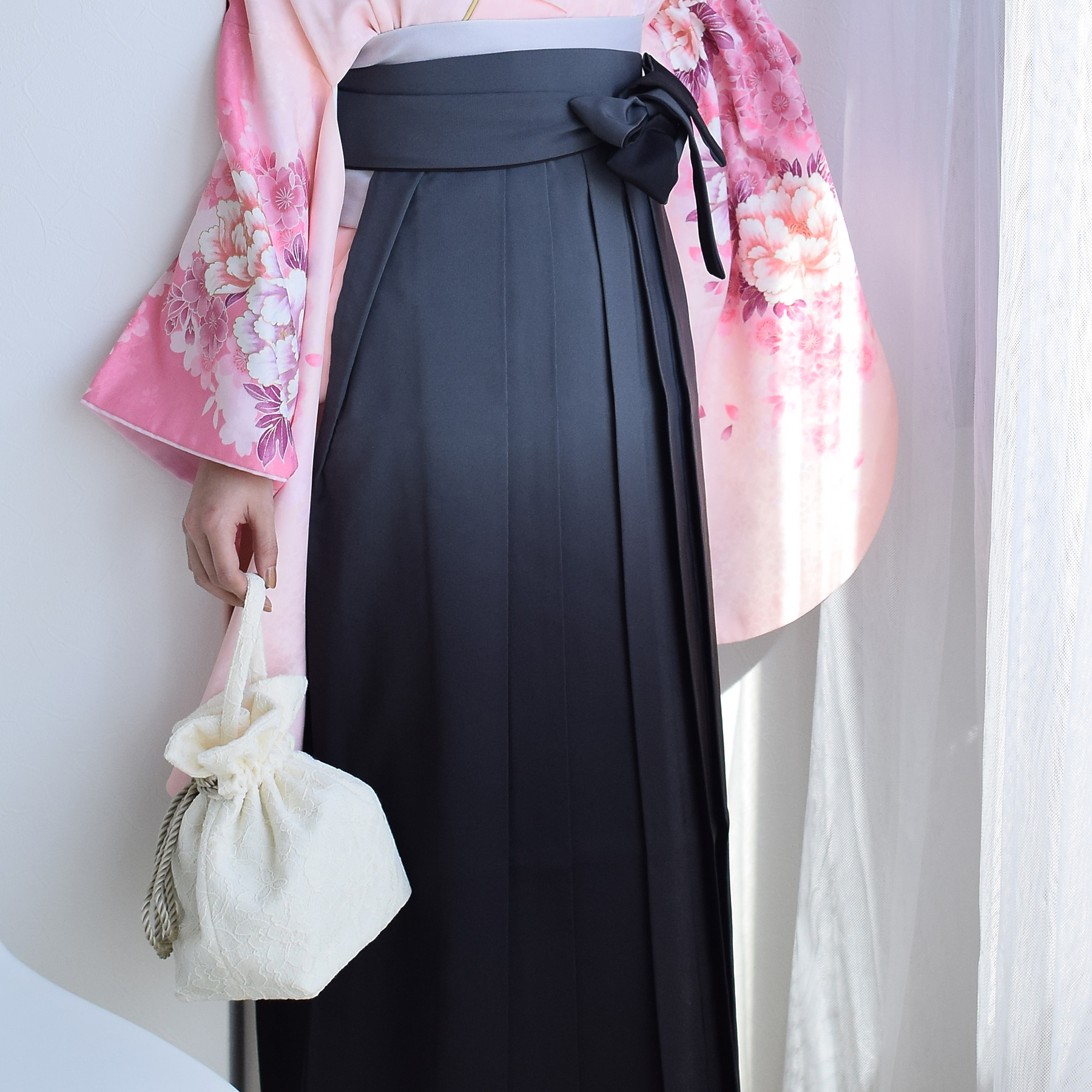 二尺袖 着物 袴フルセット 百花斉放 ピンク 袴変更可能 卒業式 NO31451 二尺袖 着物 袴フルセット ジュニア用へ直し 135cm〜150cm 百花斉放 袴