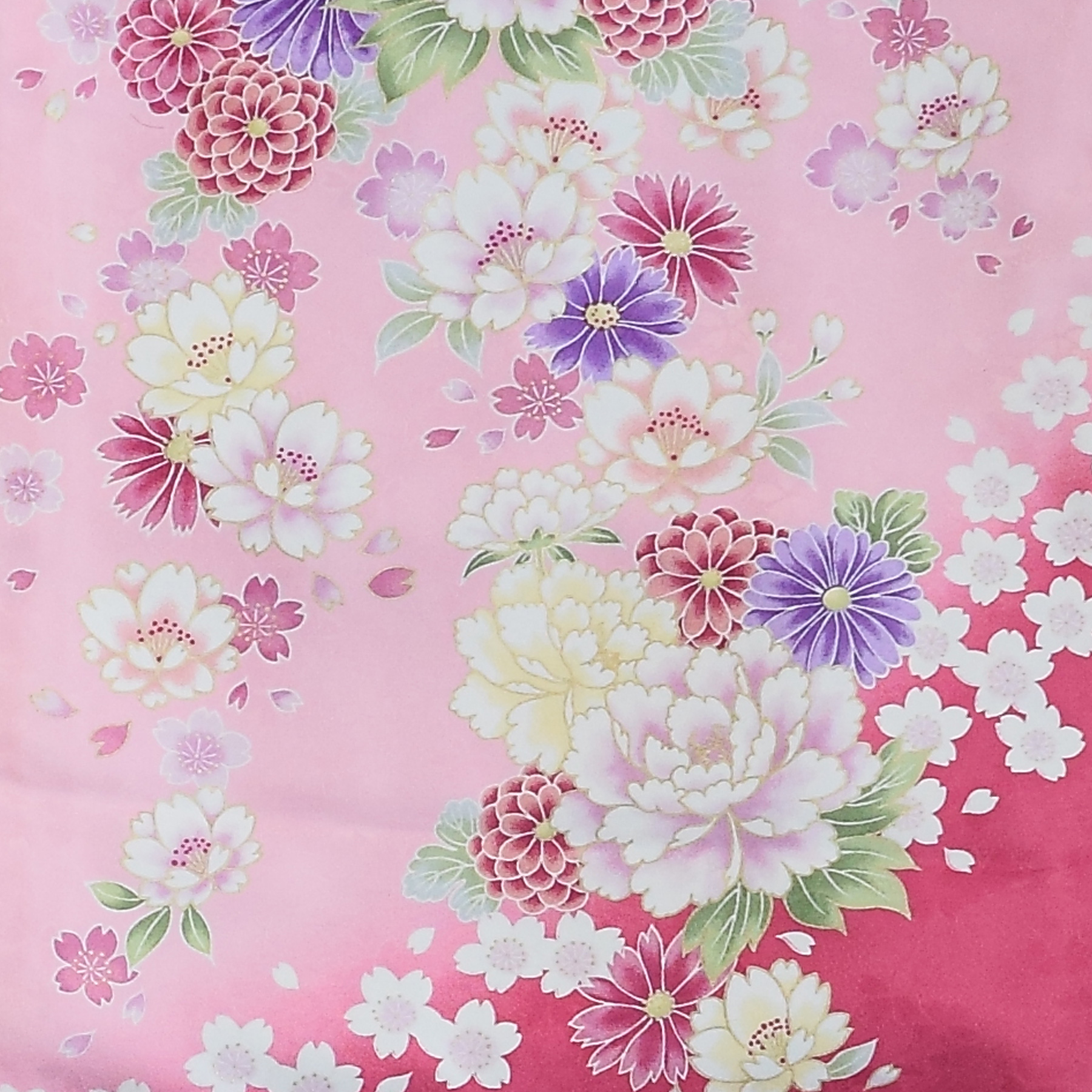 袴 レンタル 卒業式 2尺袖着物 17点セット レトロ 袴セット 牡丹