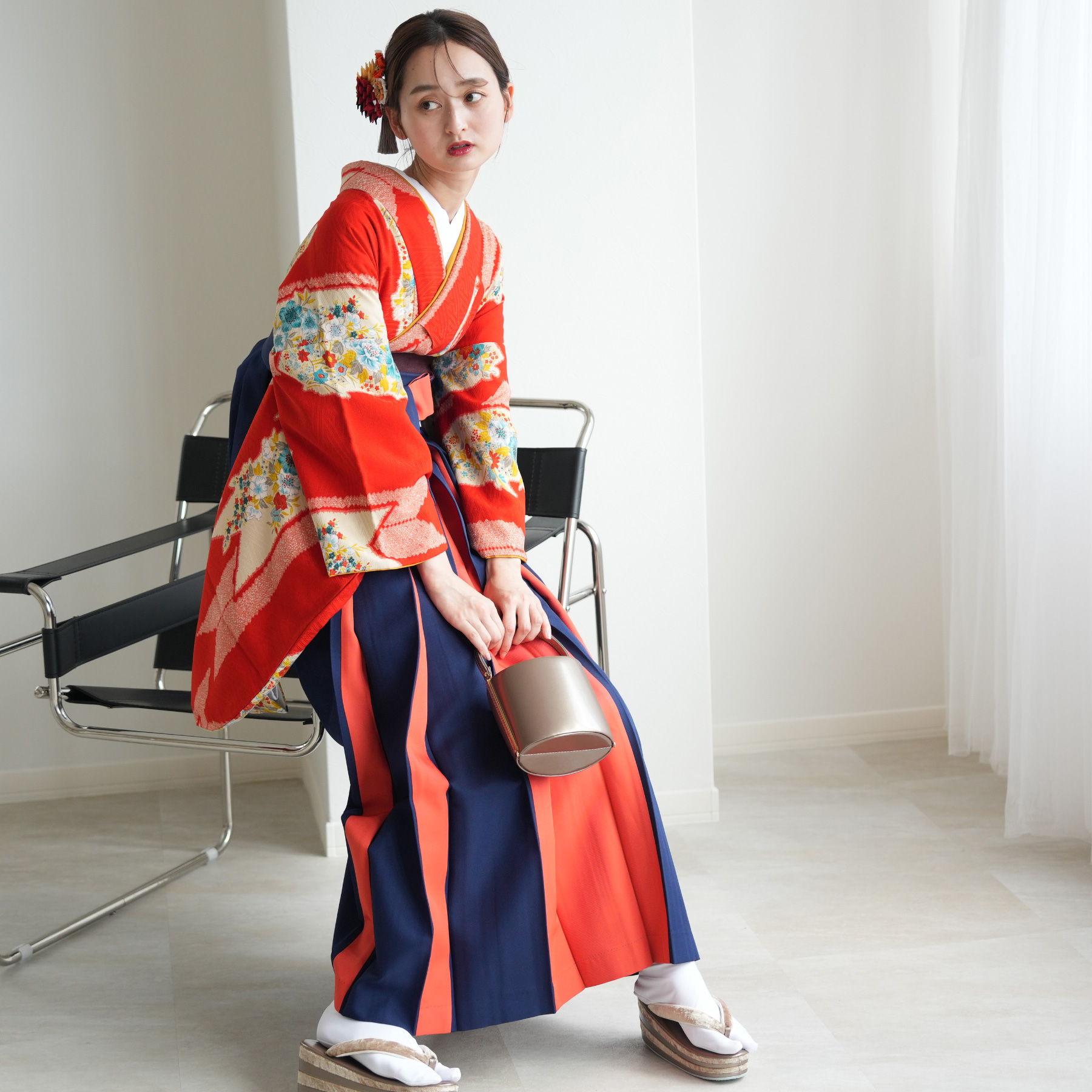 袴 レンタル 卒業式 袴 2尺袖着物 袴 17点セット モダンアンテナ
