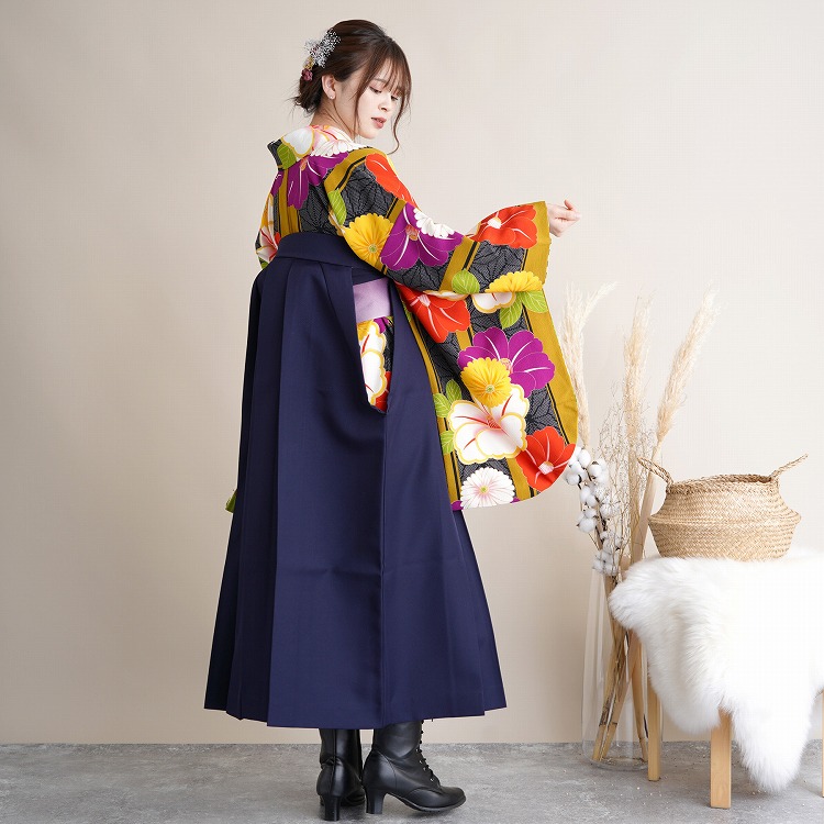 袴 レンタル 卒業式 袴 2尺袖着物 袴 17点セット JAPAN STYLE レトロ