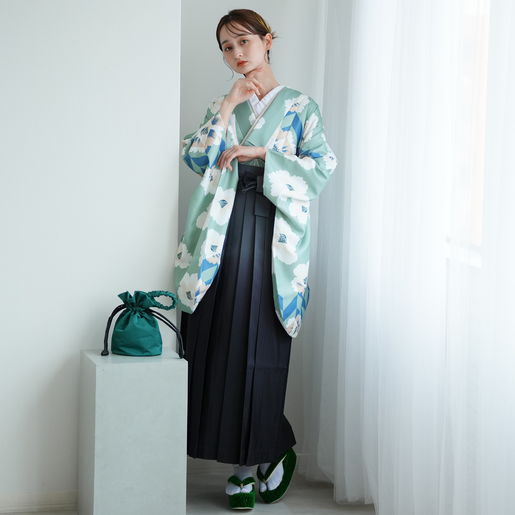 袴 レンタル 卒業式 2尺袖着物 17点セット ニコアンティーク レトロ 袴 レンタル 卒業式 2尺袖着物 17点セット ニコアンティーク レトロ