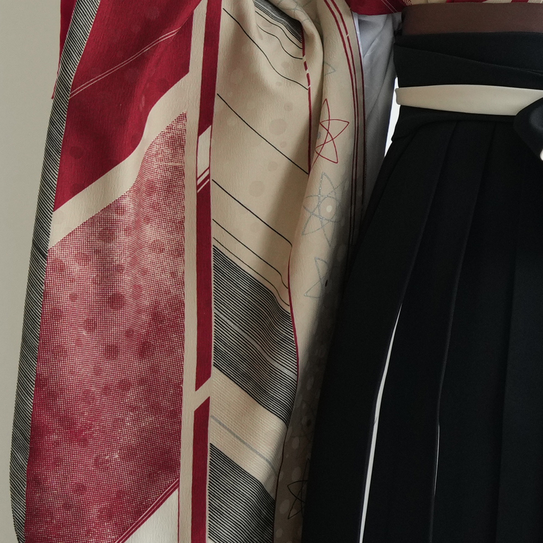 袴 レンタル 卒業式 2尺袖着物 17点セット モダンアンテナ レトロ