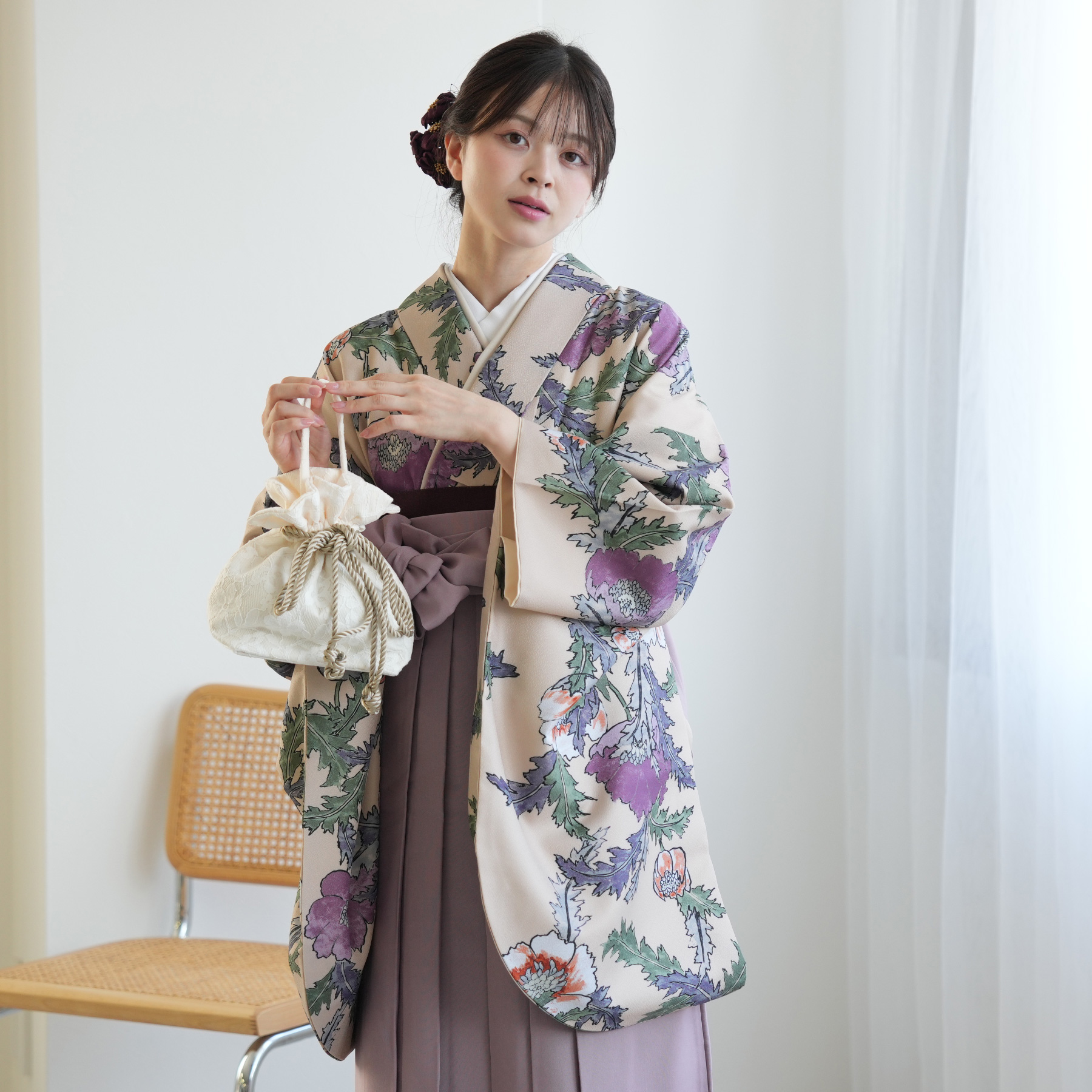 2尺袖着物 袴 17点セット（サブ5画像）