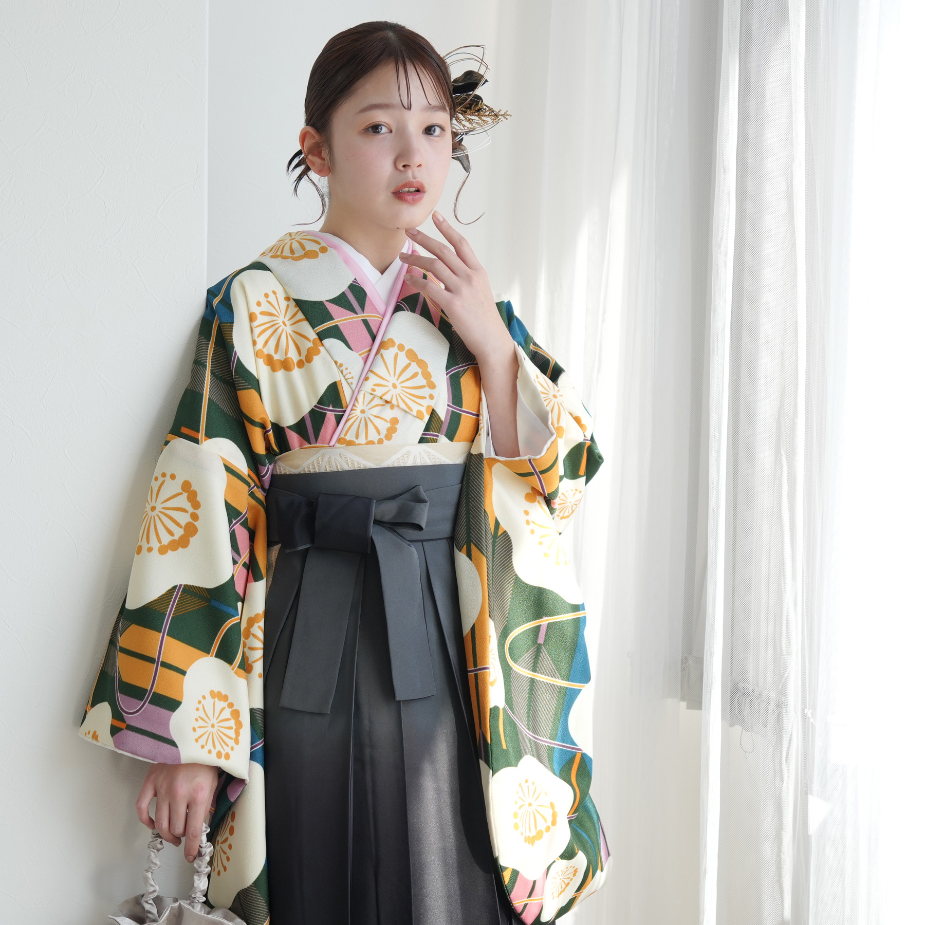 Ank Rouge チェリーリボン柄 浴衣 Ank Rouge チェリーリボン柄 浴衣