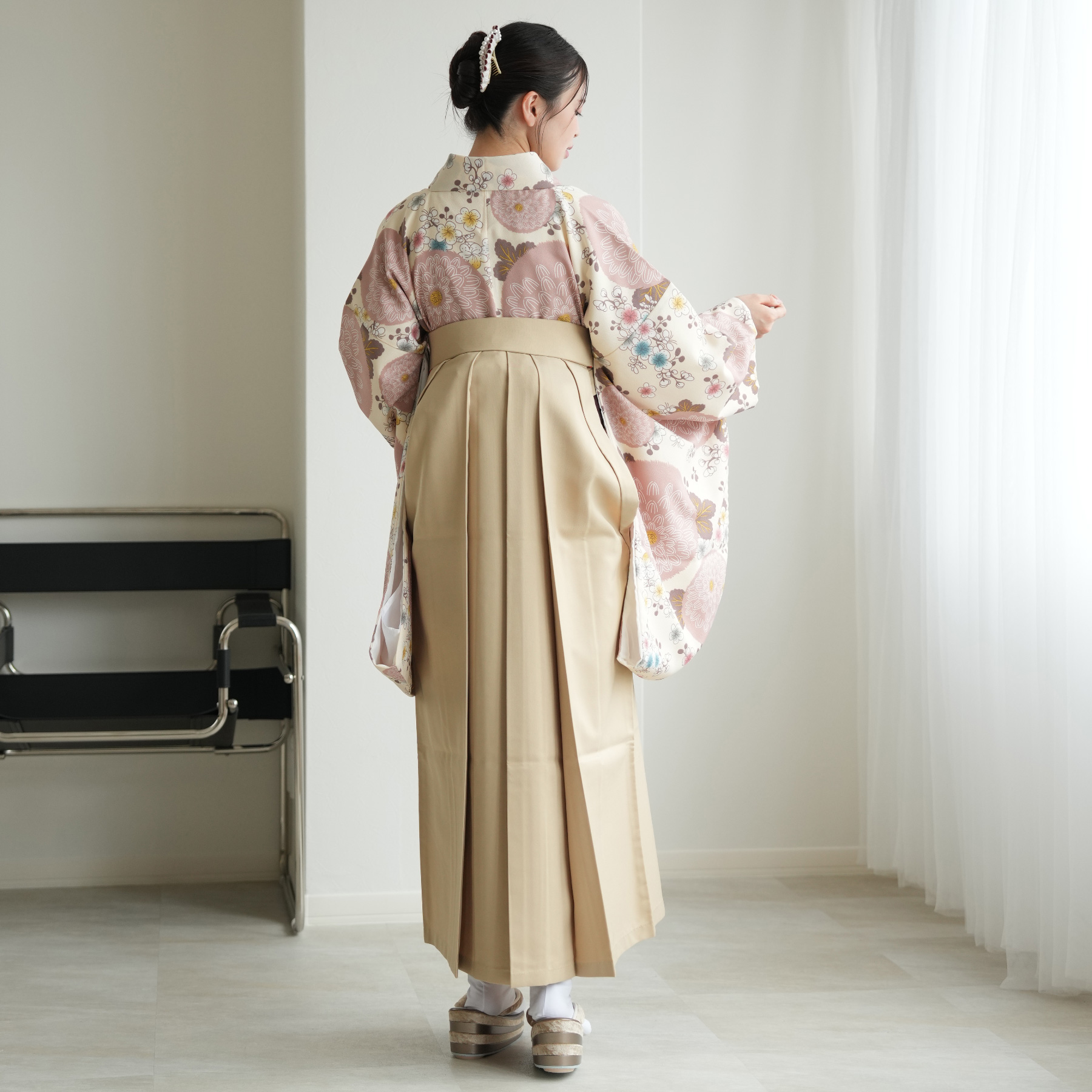 袴 レンタル 卒業式 2尺袖着物 17点セット ひよこ商店 レトロ モダン