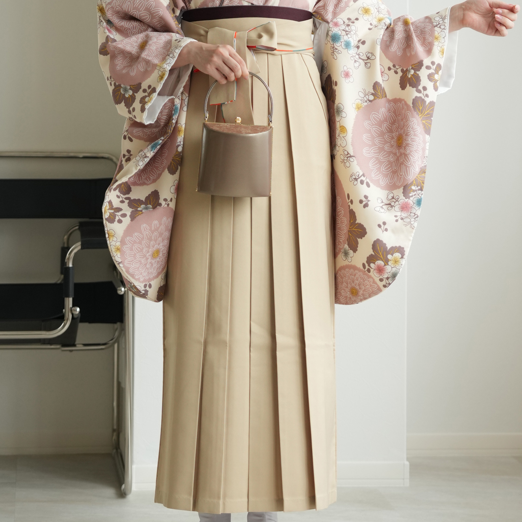 袴 レンタル 卒業式 2尺袖着物 17点セット ひよこ商店 レトロ モダン