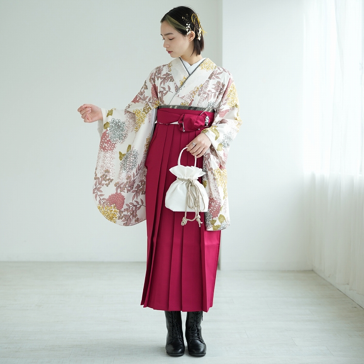 袴 レンタル 卒業式 2尺袖着物 袴 17点セ...の詳細画像3