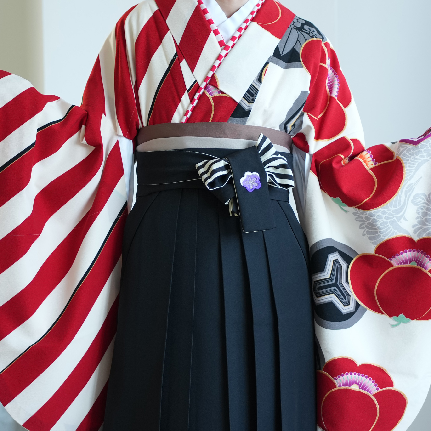 卒業式 袴 二尺袖 着物 重ね襟 セット SOUBIEN（創美苑） 二尺袖 着物 レディース 単品 袴 卒業式 重ね衿付き