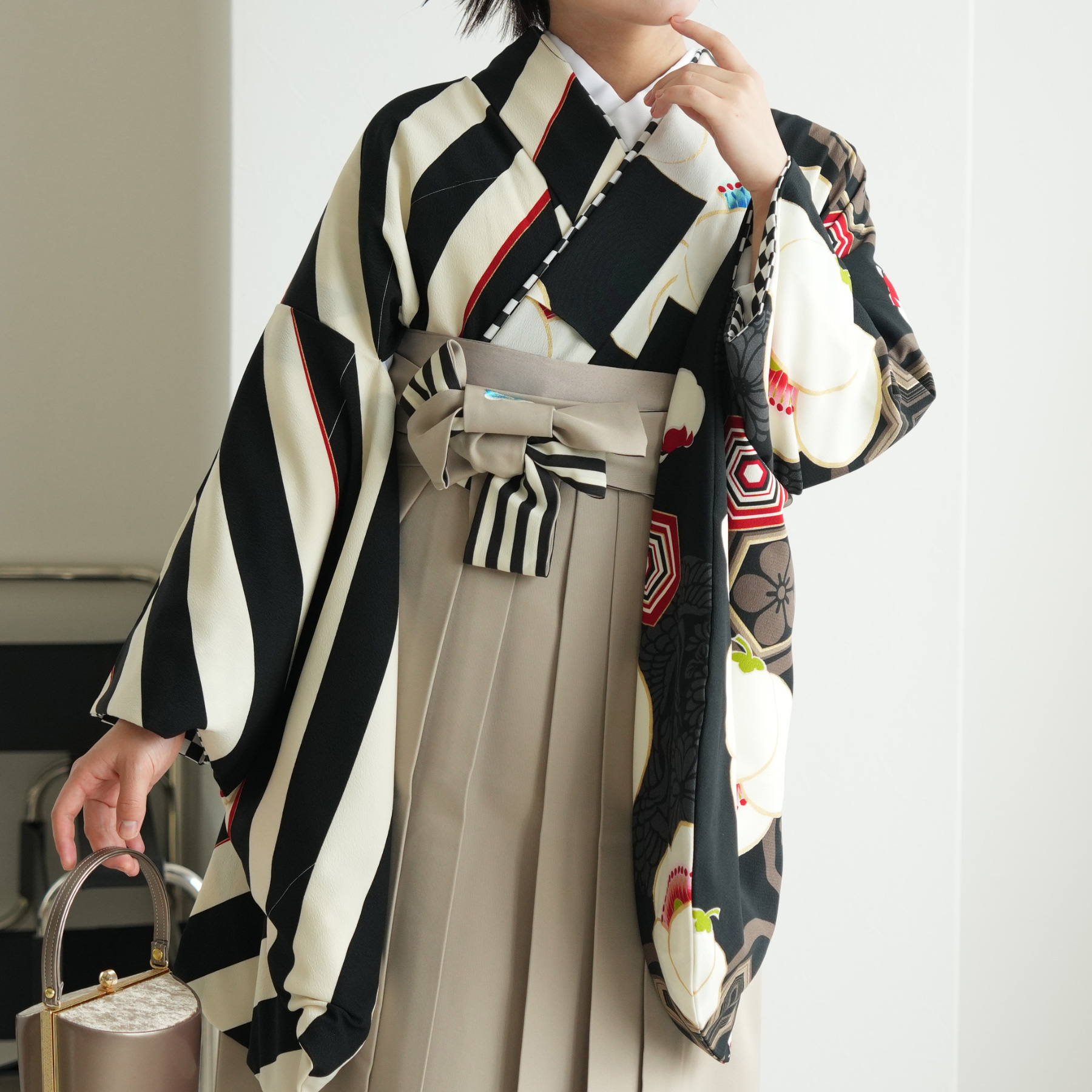 袴 レンタル 卒業式 2尺袖着物 17点セット JAPAN STYLE レトロ