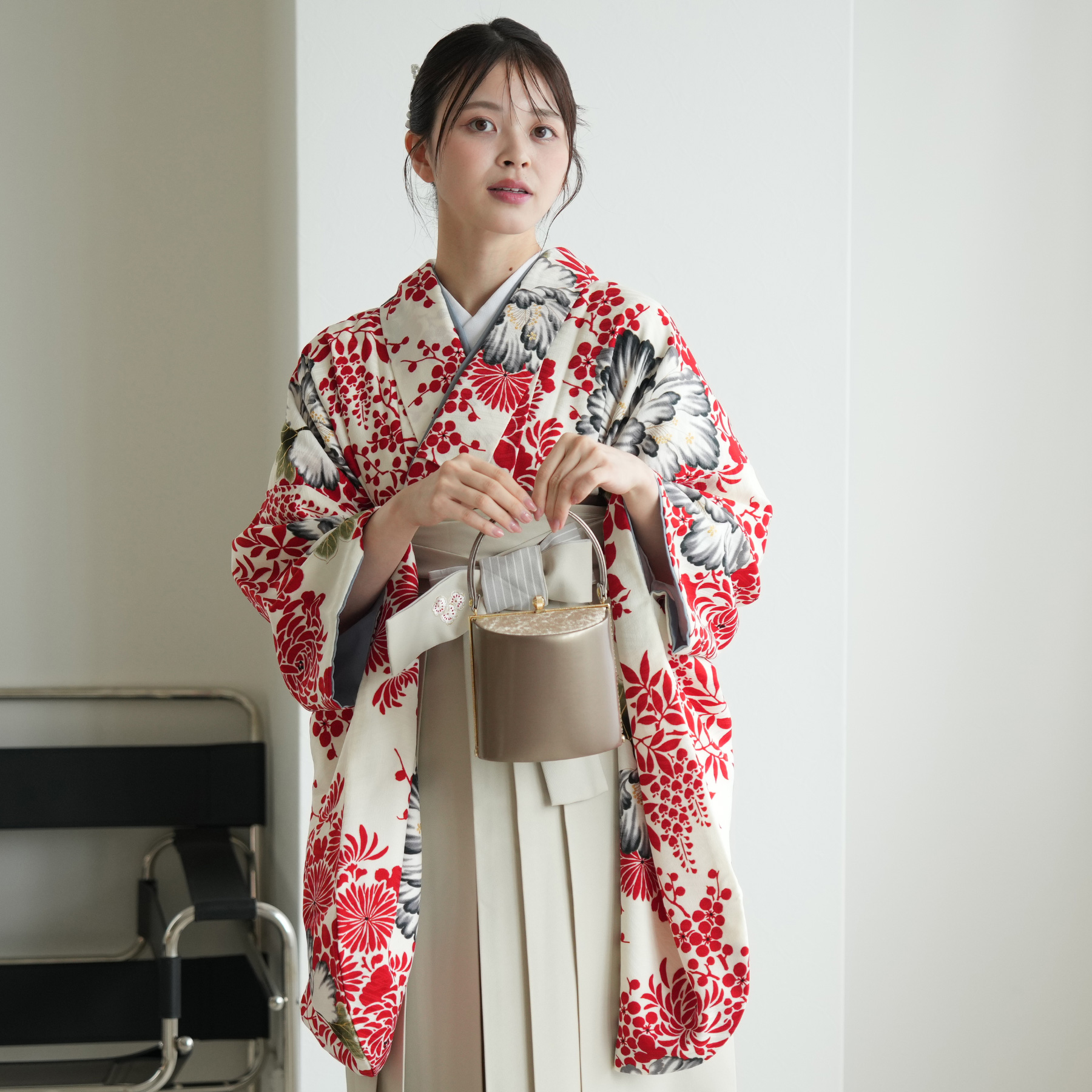 袴 レンタル 卒業式 2尺袖着物 17点セット NATURAL BEAUTY レトロ 