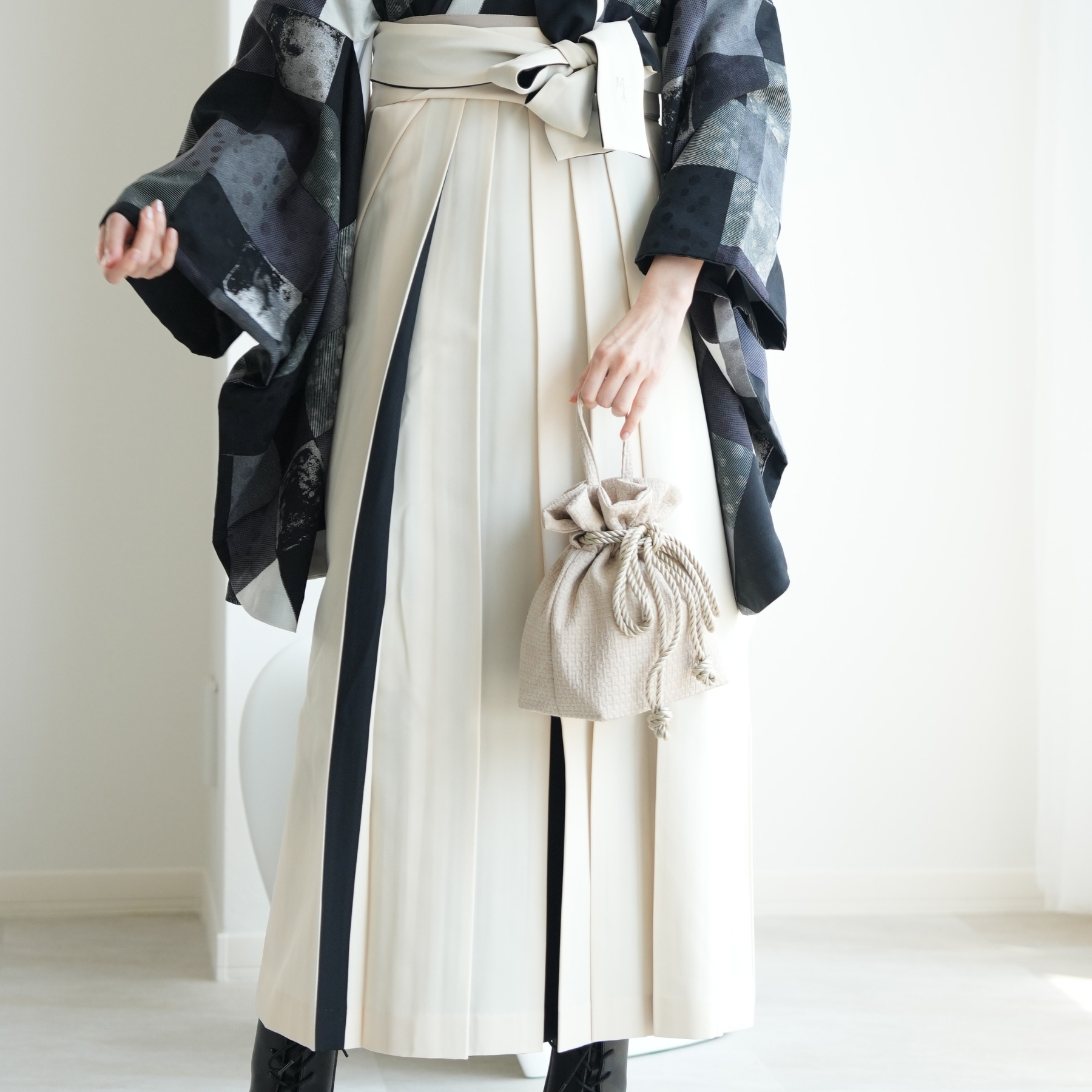 袴 レンタル 卒業式 2尺袖着物 17点セット モダンアンテナ レトロ