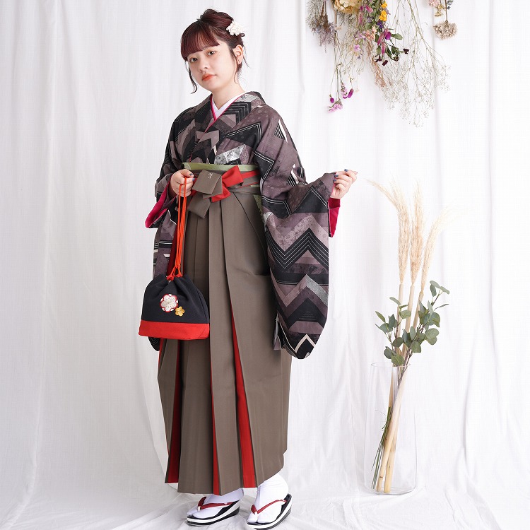 袴 レンタル 卒業式 2尺袖着物 袴 点セット モダンアンテナ レトロ