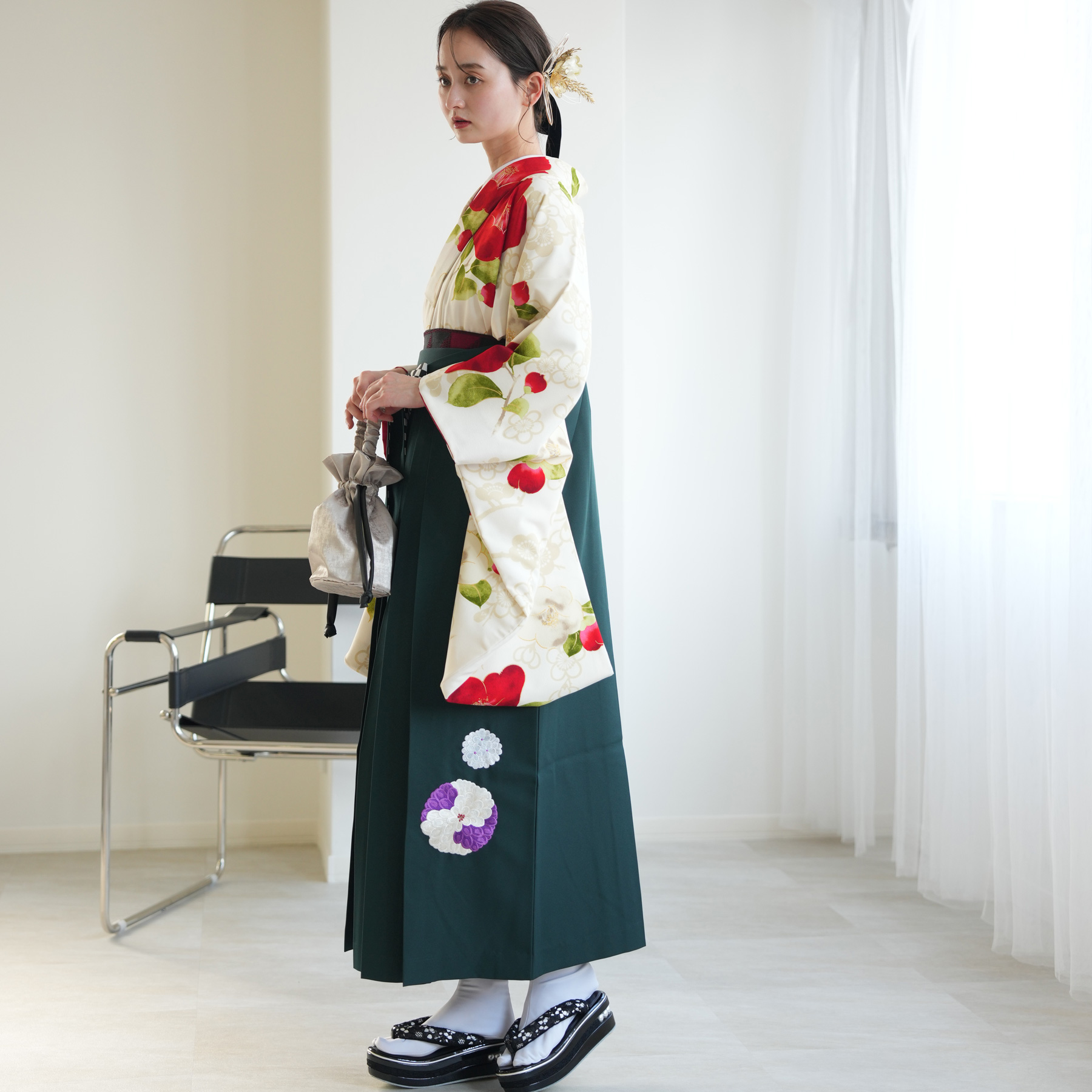 袴 レンタル 卒業式 袴 2尺袖着物 袴 17...の詳細画像4