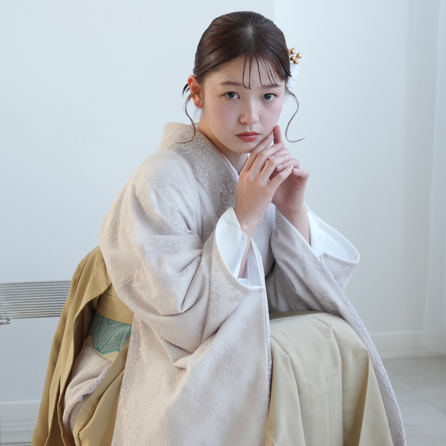 袴 レンタル 卒業式 2尺袖着物 17点セット レトロ レース レース着物 