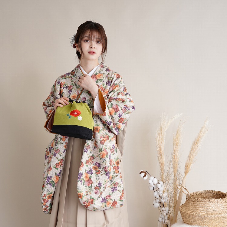 美品 卒業式 レトロモダン➁点セット二尺袖着物、袴、 着物 - www