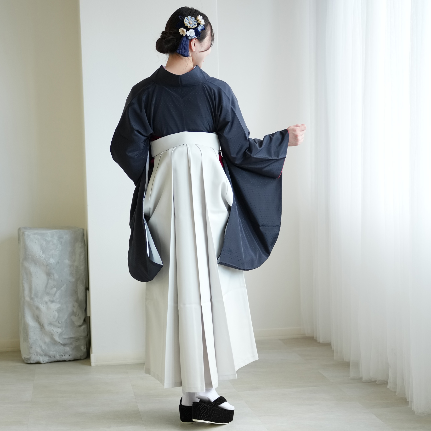 袴 レンタル 卒業式 二尺袖着物 袴 17点セ...の詳細画像5