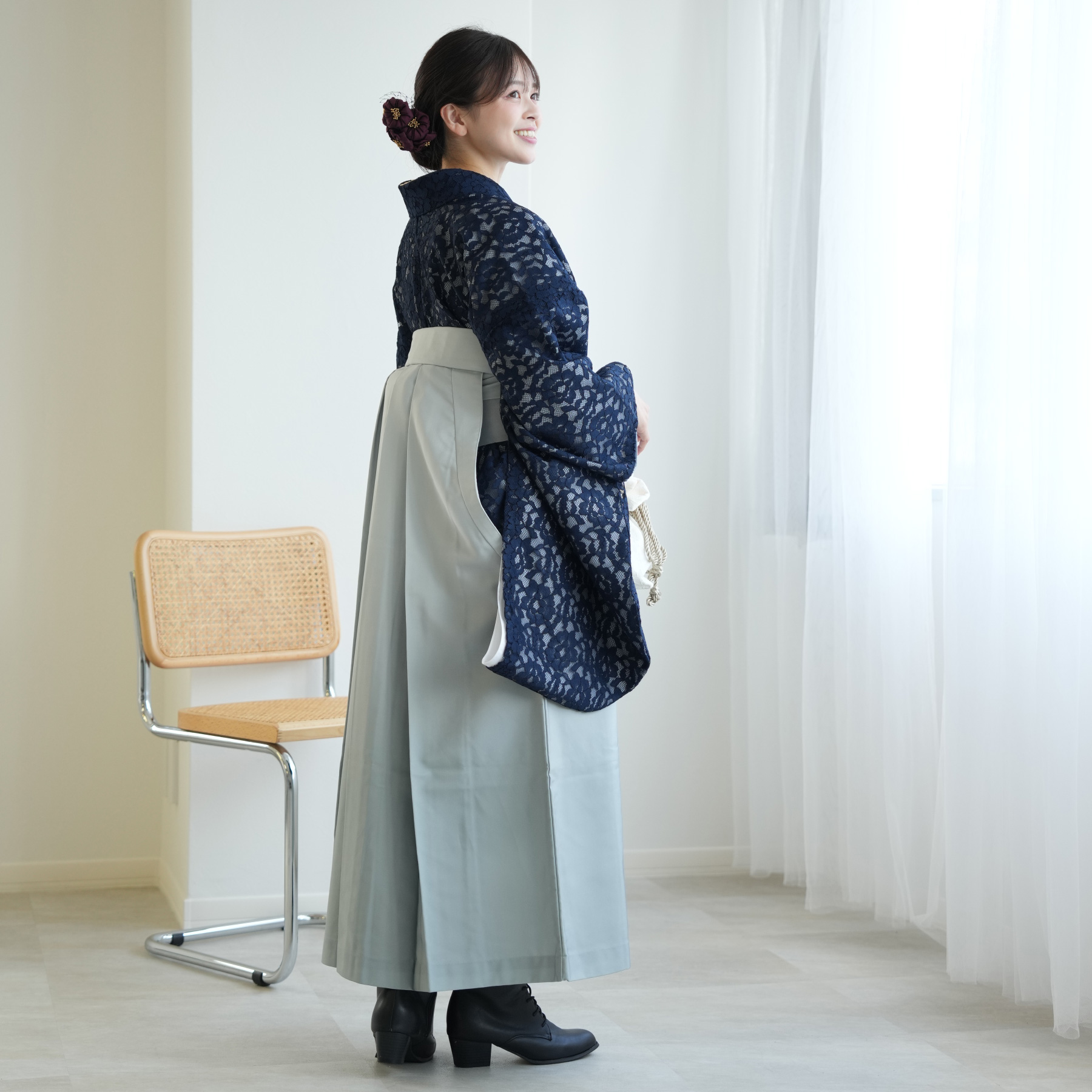 袴 レンタル 卒業式 袴 2尺袖着物 袴 17...の詳細画像4