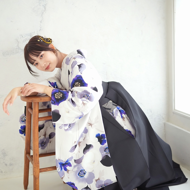 袴 レンタル 卒業式 2尺袖着物 17点セット JAPAN STYLE×中村里砂