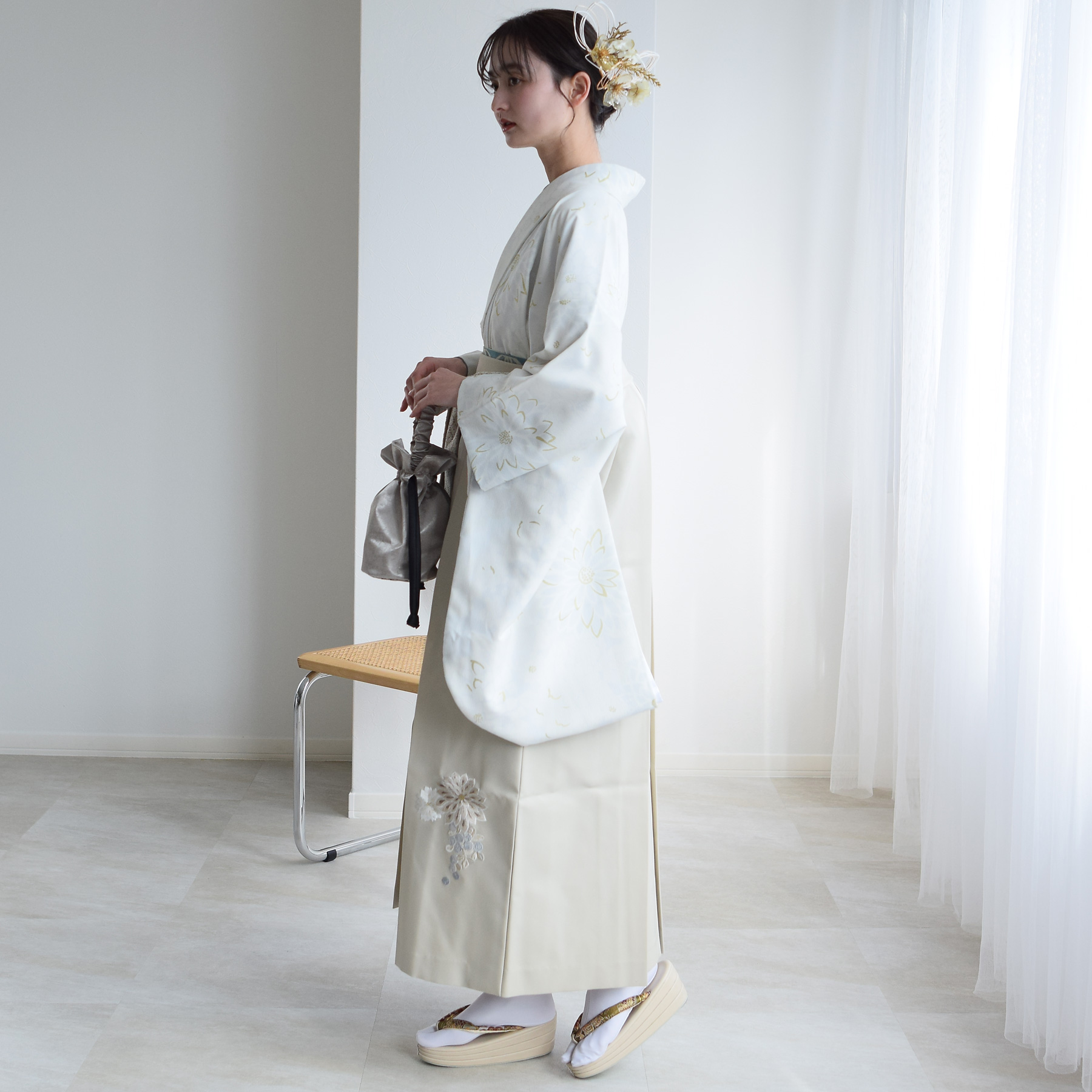 袴 レンタル 卒業式 2尺袖着物 17点セット JAPAN STYLE×中村里砂 古典