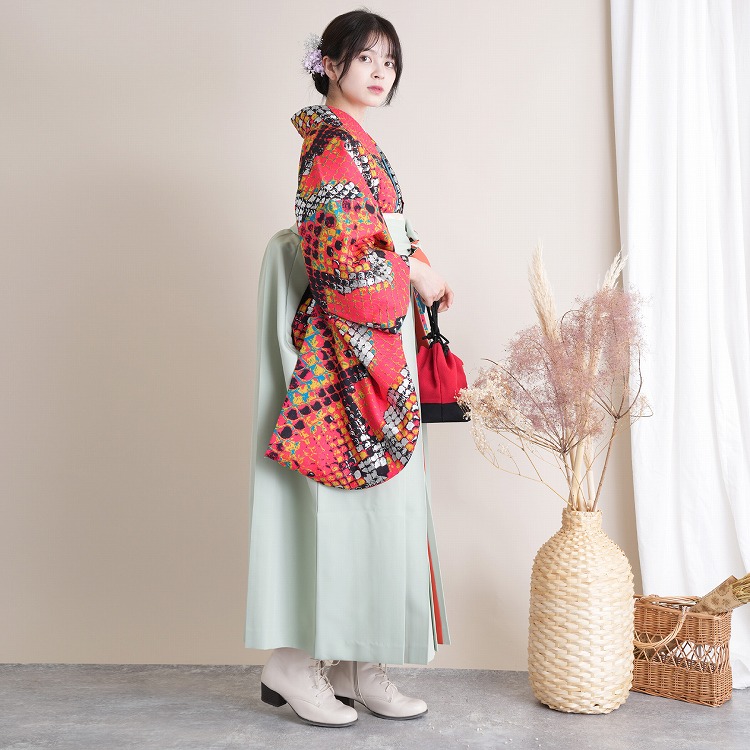 袴 2点セット 2尺袖着物 utatane 卒業式 販売 袴91-99cm（身長
