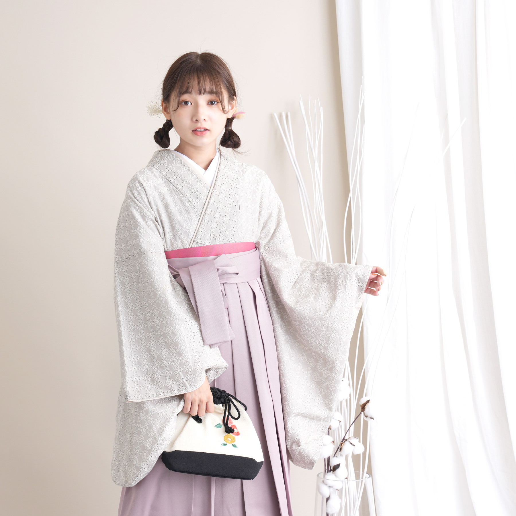 2尺袖着物 袴 17点セット（メイン画像）