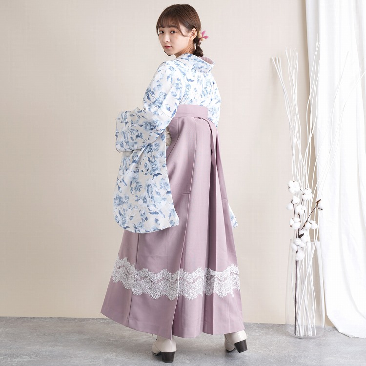 袴 レンタル 卒業式 2尺袖着物 袴 17点セット かぷり 華やか 可愛い系