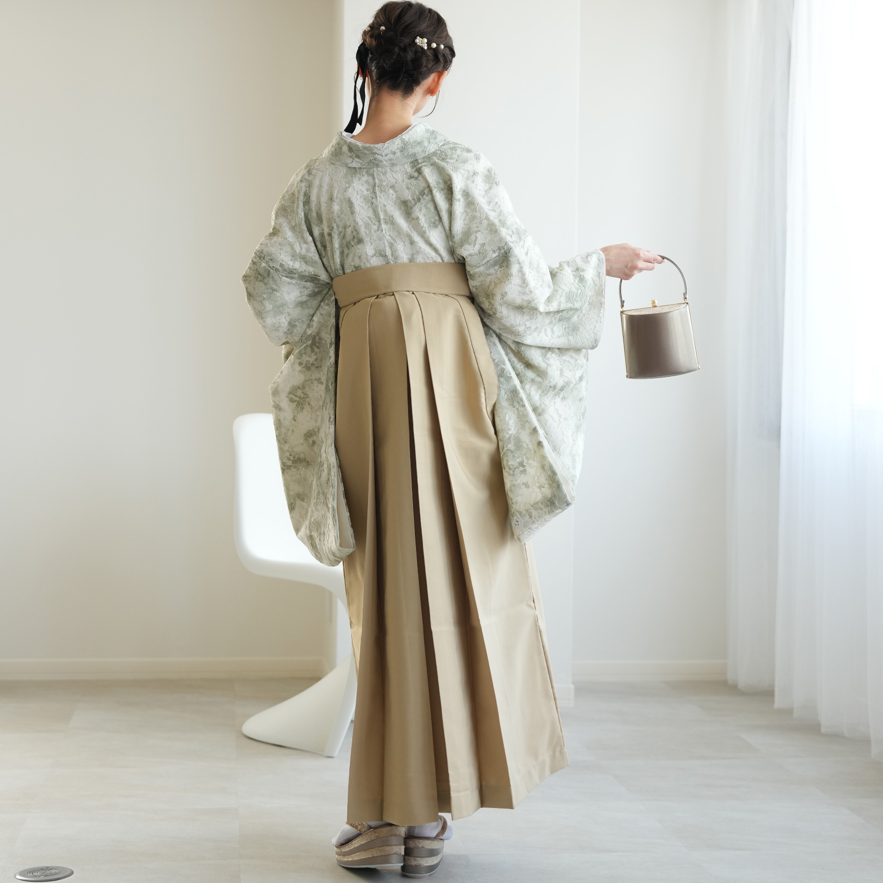 袴 二尺袖 大学 卒業式 utatane 淡色袴 帯付き utatane 袴 レンタル 卒業式 2尺袖着物 17点セット レトロ