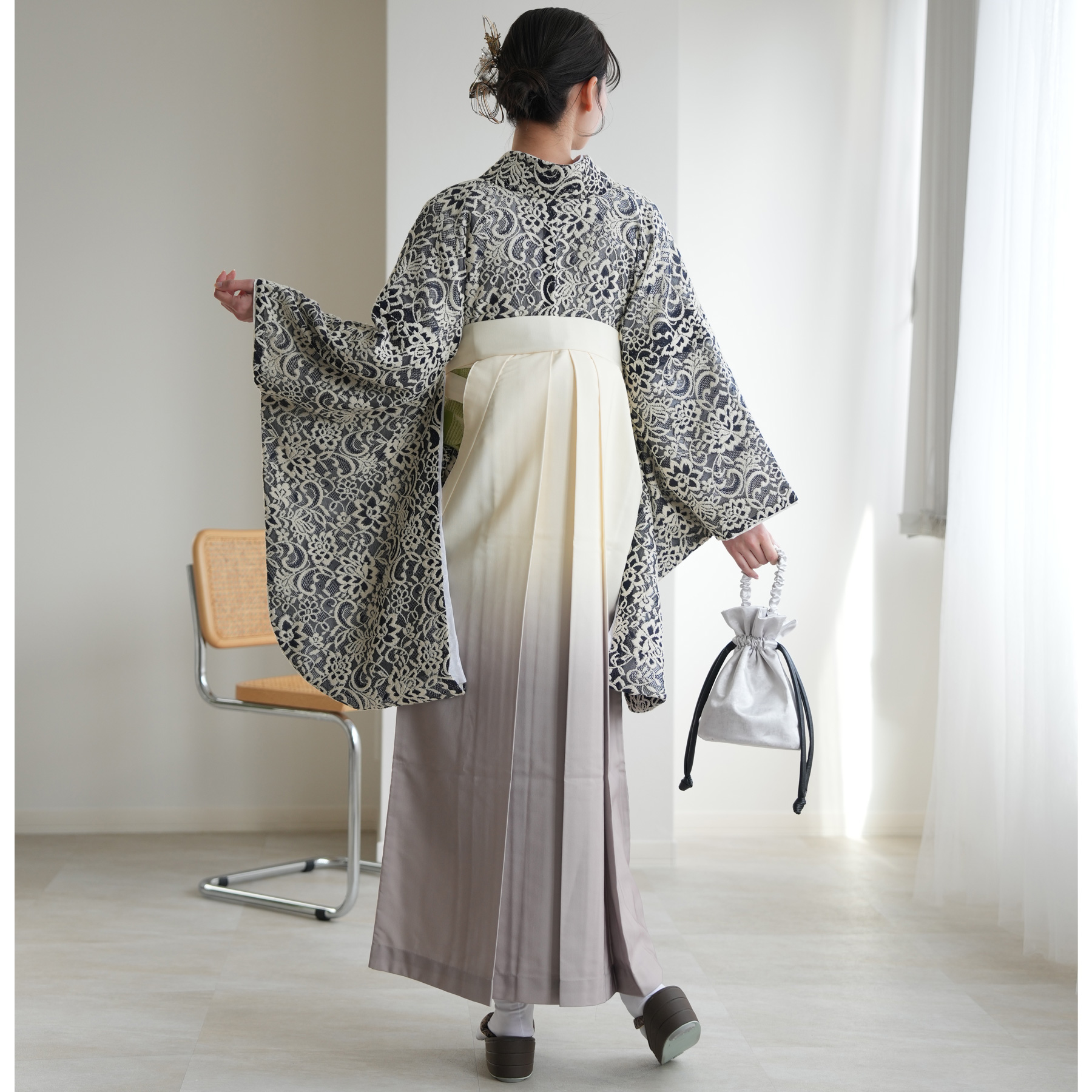 袴 レンタル 卒業式 2尺袖着物 17点セット utatane レトロ