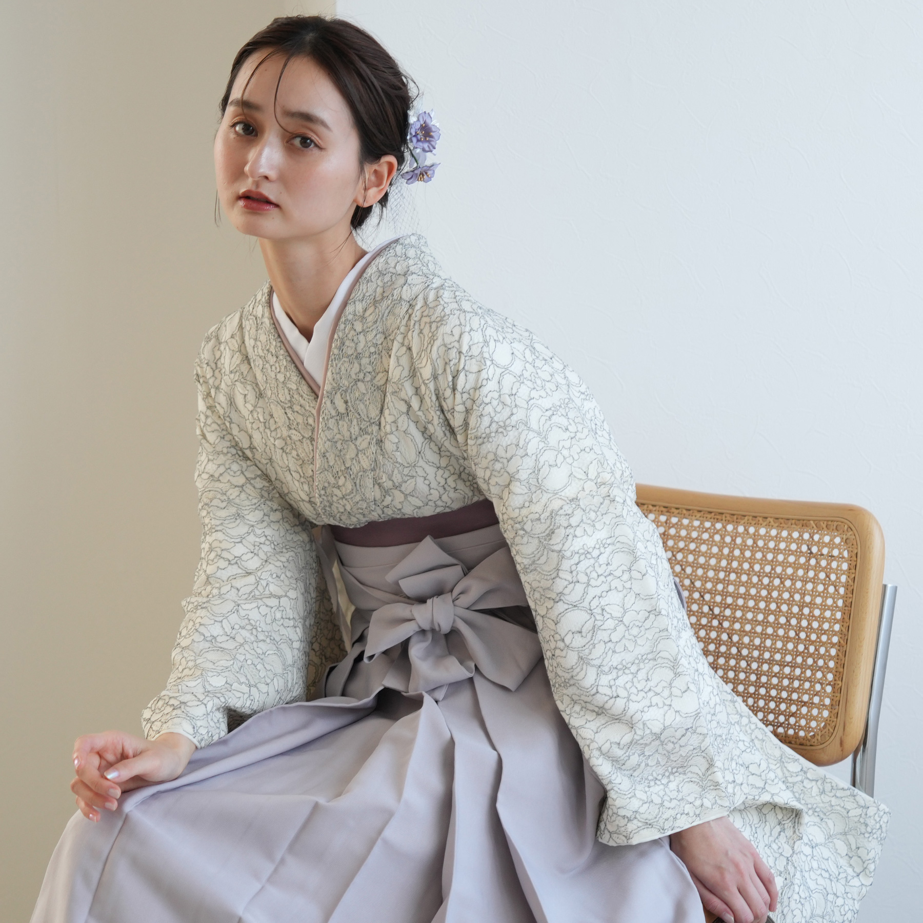 袴 レンタル 卒業式 2尺袖着物 17点セット utatane レトロ モダン 袴