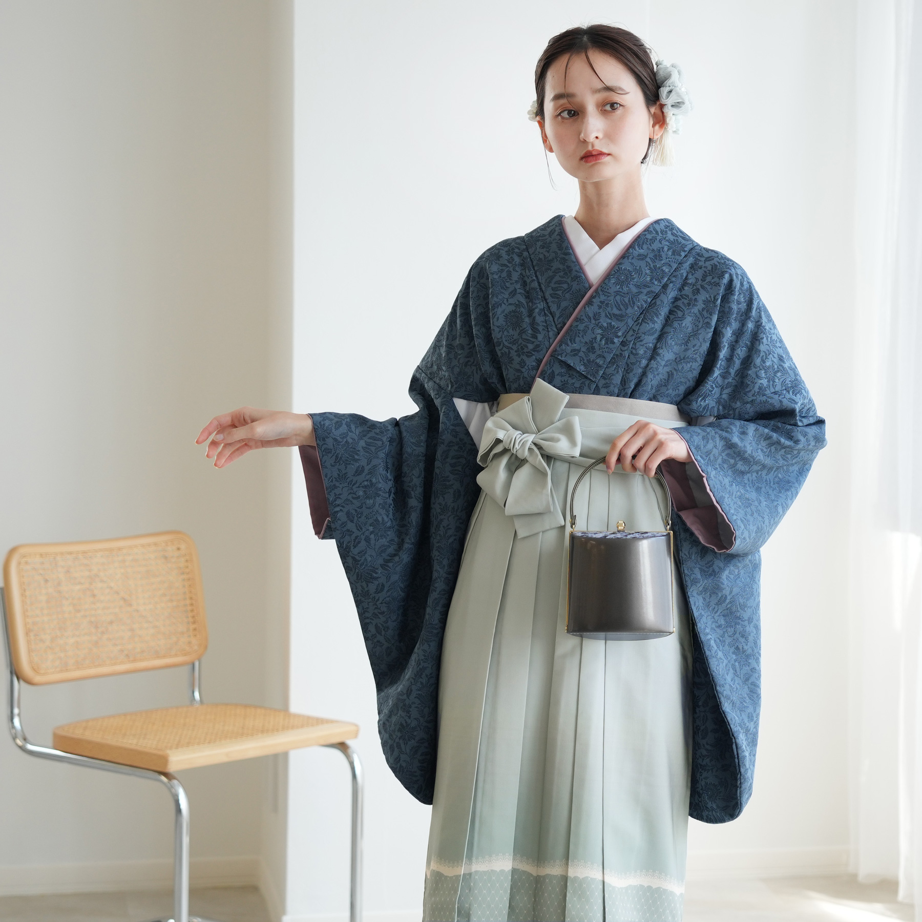 袴 レンタル 卒業式 2尺袖着物 17点セット ニコアンティーク レトロ