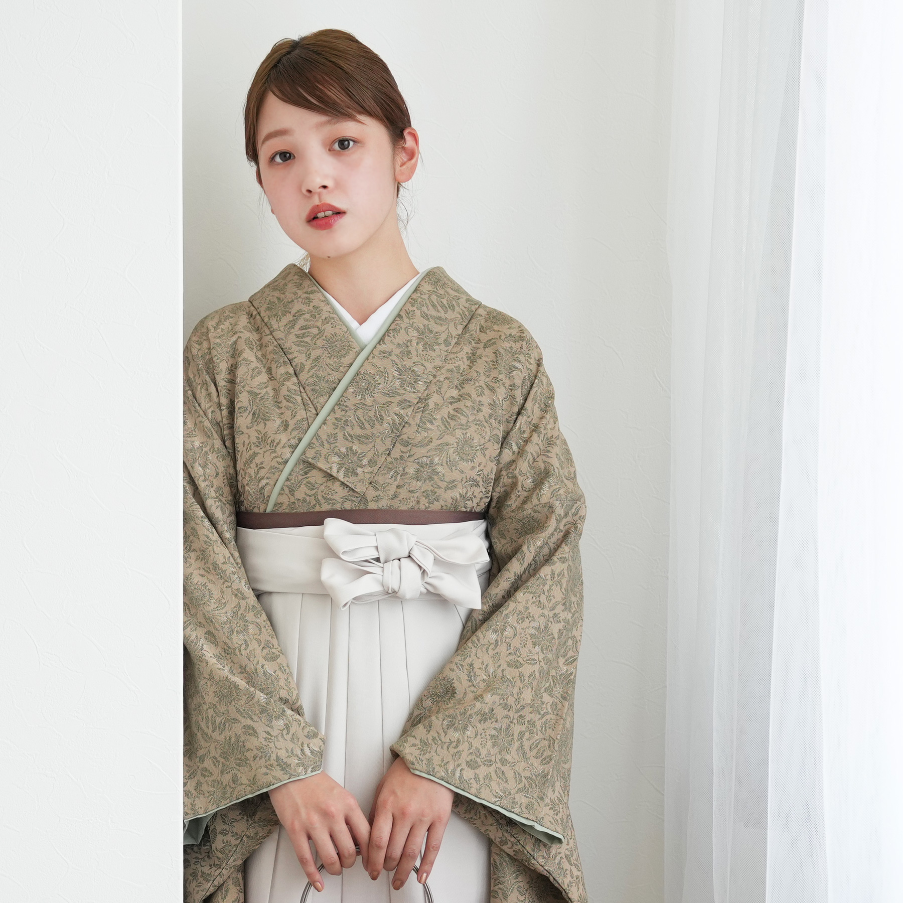 袴 レンタル 卒業式 袴 2尺袖着物 袴 17点セット ニコアンティーク  