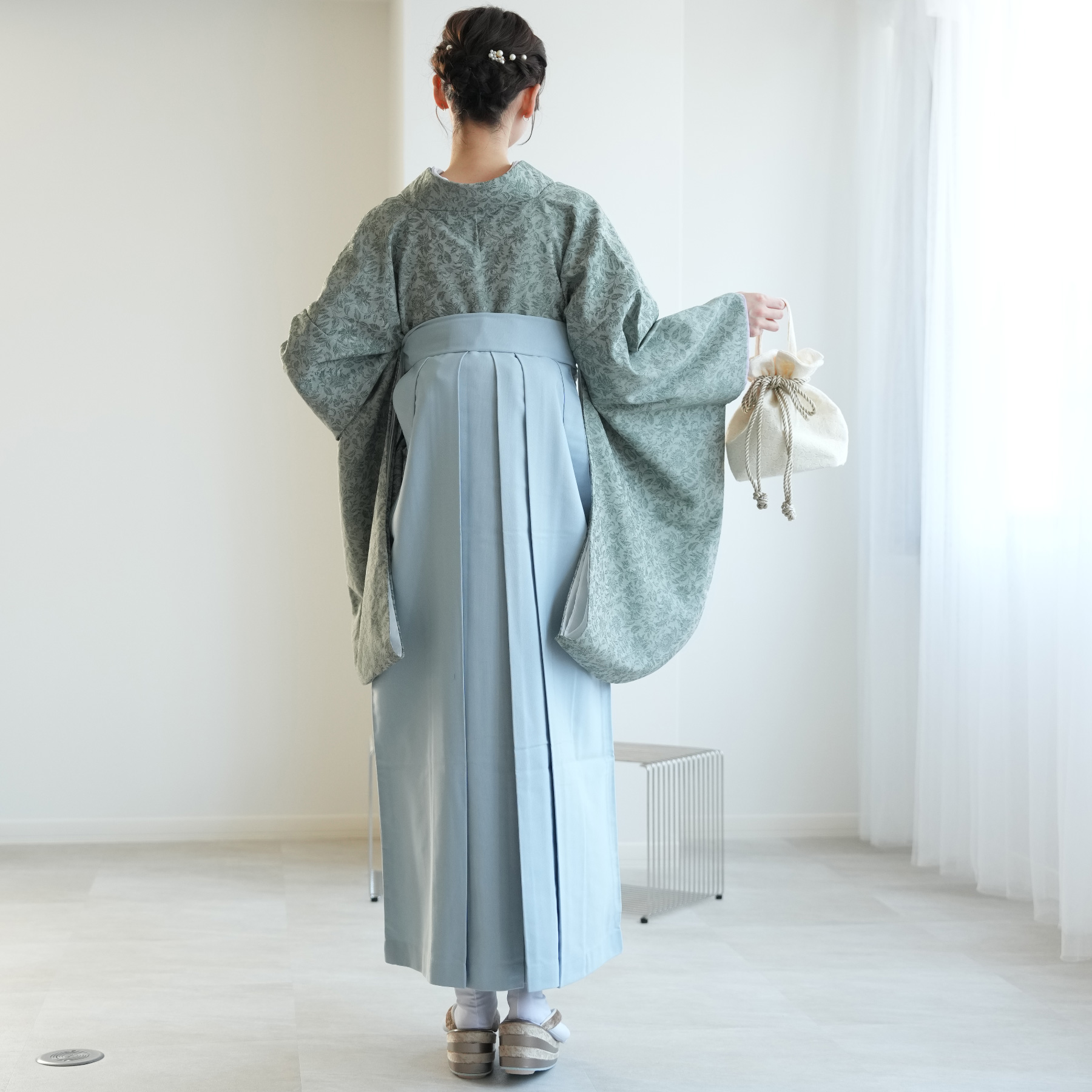 袴 レンタル 卒業式 2尺袖着物 17点セット ニコアンティーク レトロ