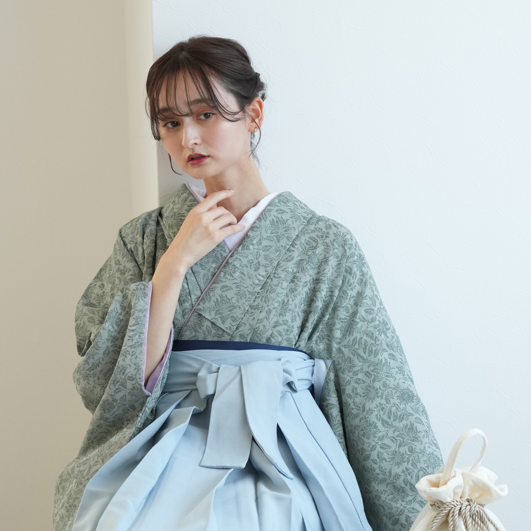 袴 レンタル 卒業式 2尺袖着物 17点セット ニコアンティーク レトロ