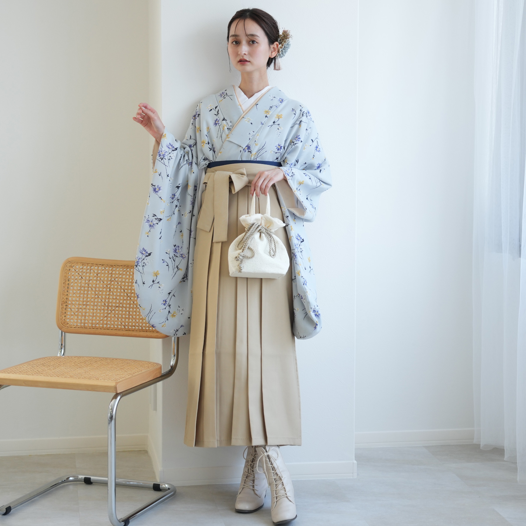 袴 レンタル 卒業式 2尺袖着物 17点セット utatane レトロ 袴 レンタル 卒業式 2尺袖着物 17点セット utatane レトロ