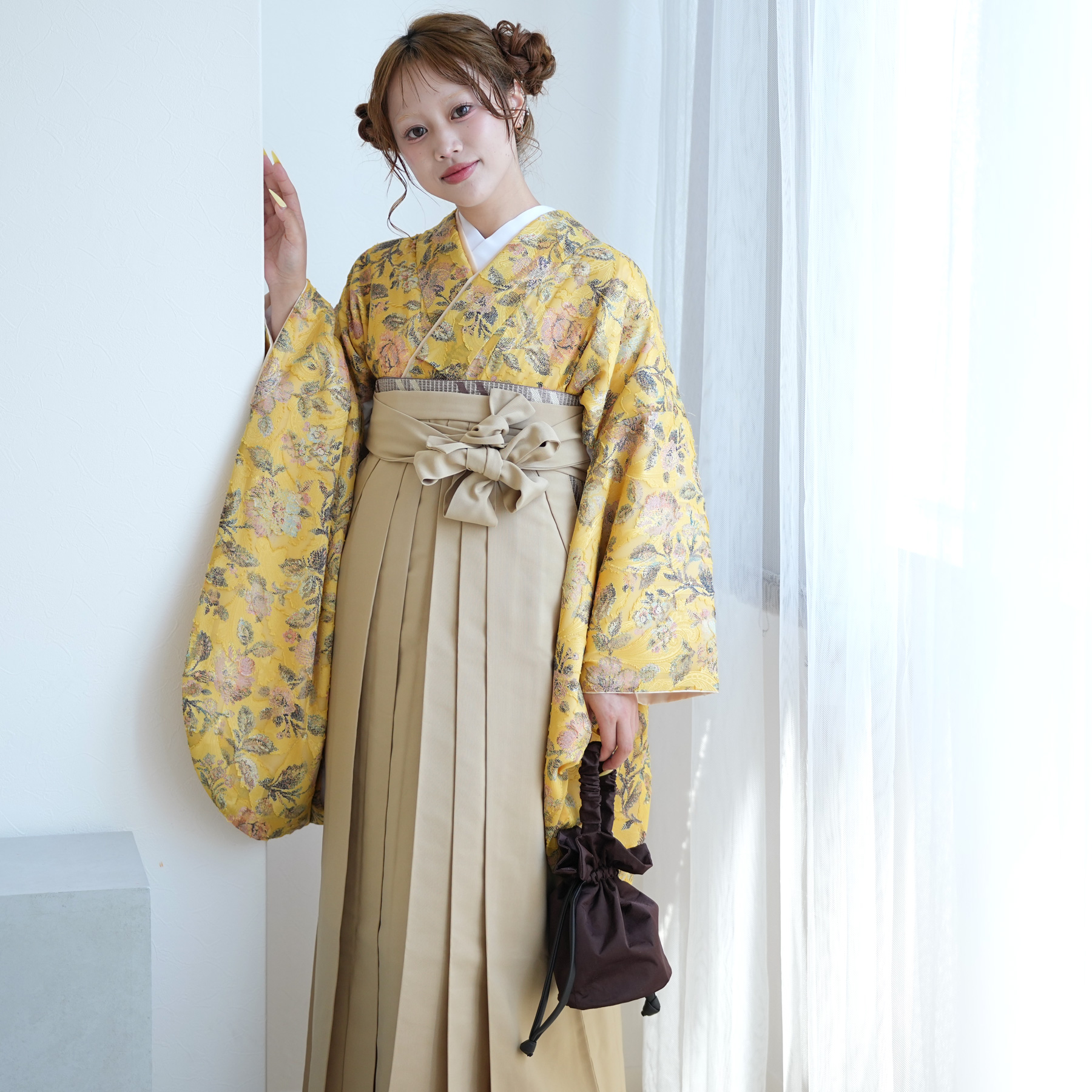 袴 レンタル 卒業式 2尺袖着物 17点セット utatane レトロ モダン 袴