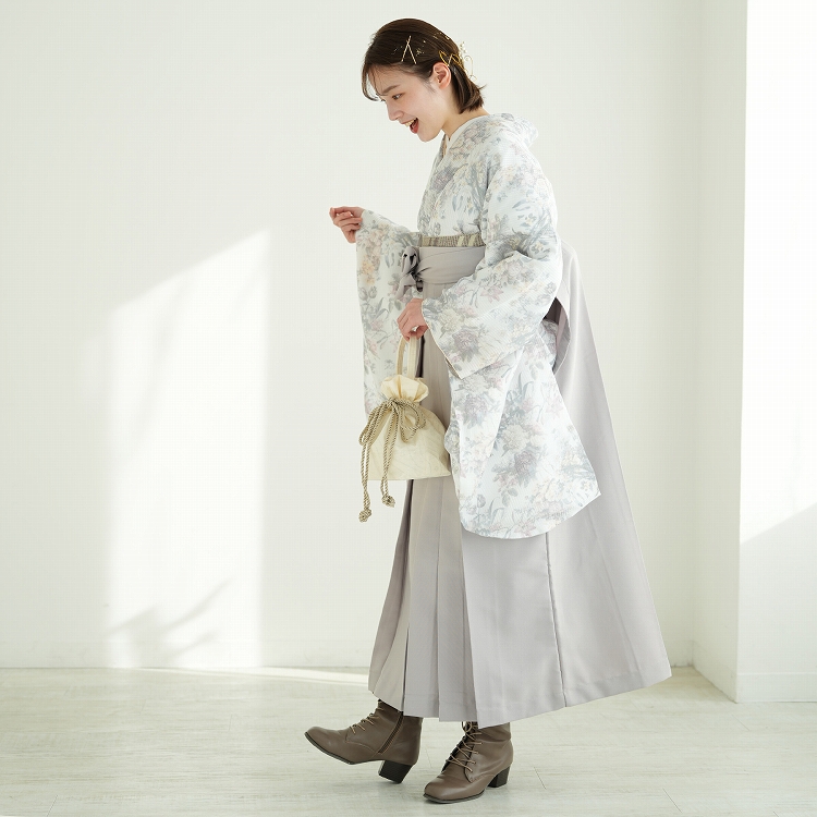 utatane 袴 レンタル 卒業式 2尺袖着物 17点セット レトロモダン