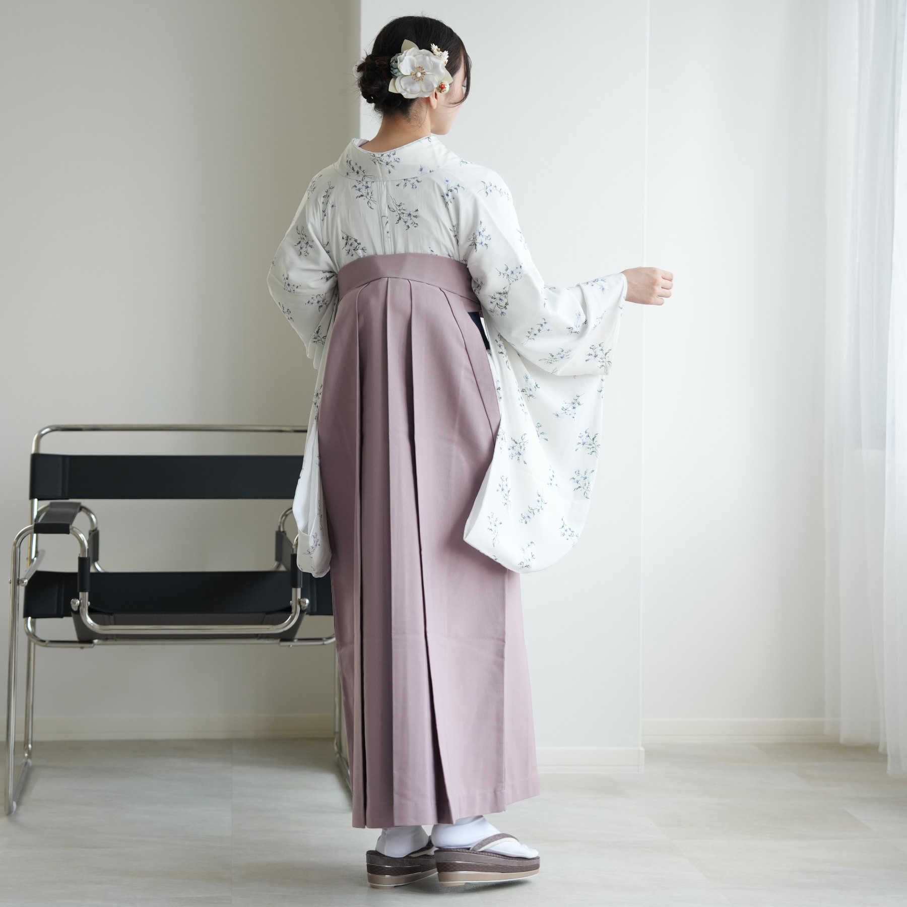 袴 レンタル 卒業式 2尺袖着物 17点セット utatane レトロ モダン 袴